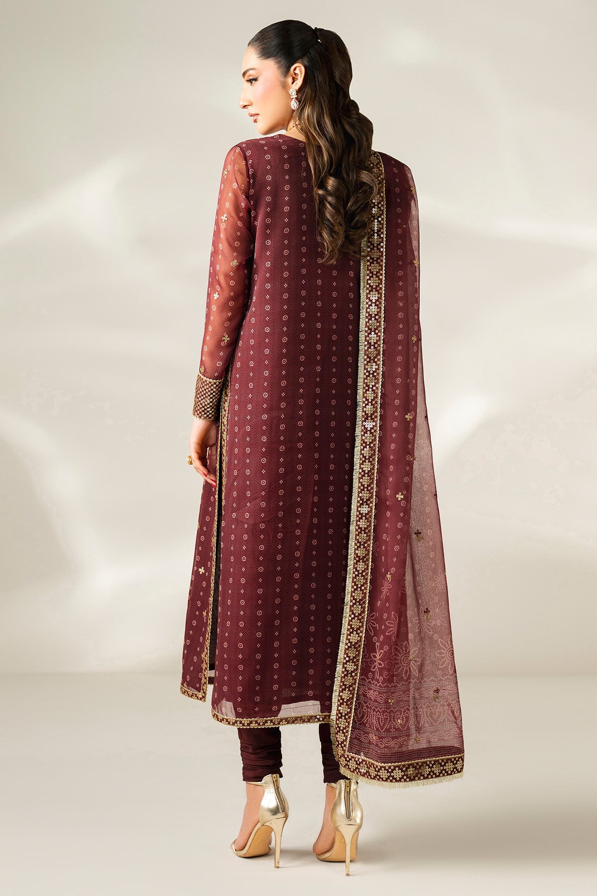 JAZMIN EMBROIDERED CHIFFON UC-3085