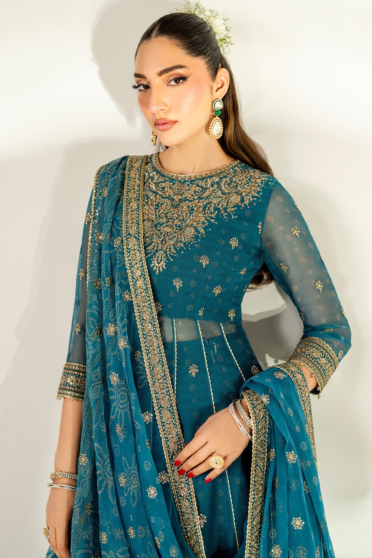 JAZMIN EMBROIDERED CHIFFON UC-3084
