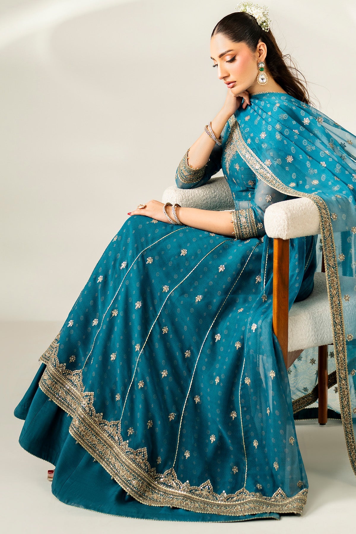 JAZMIN EMBROIDERED CHIFFON UC-3084