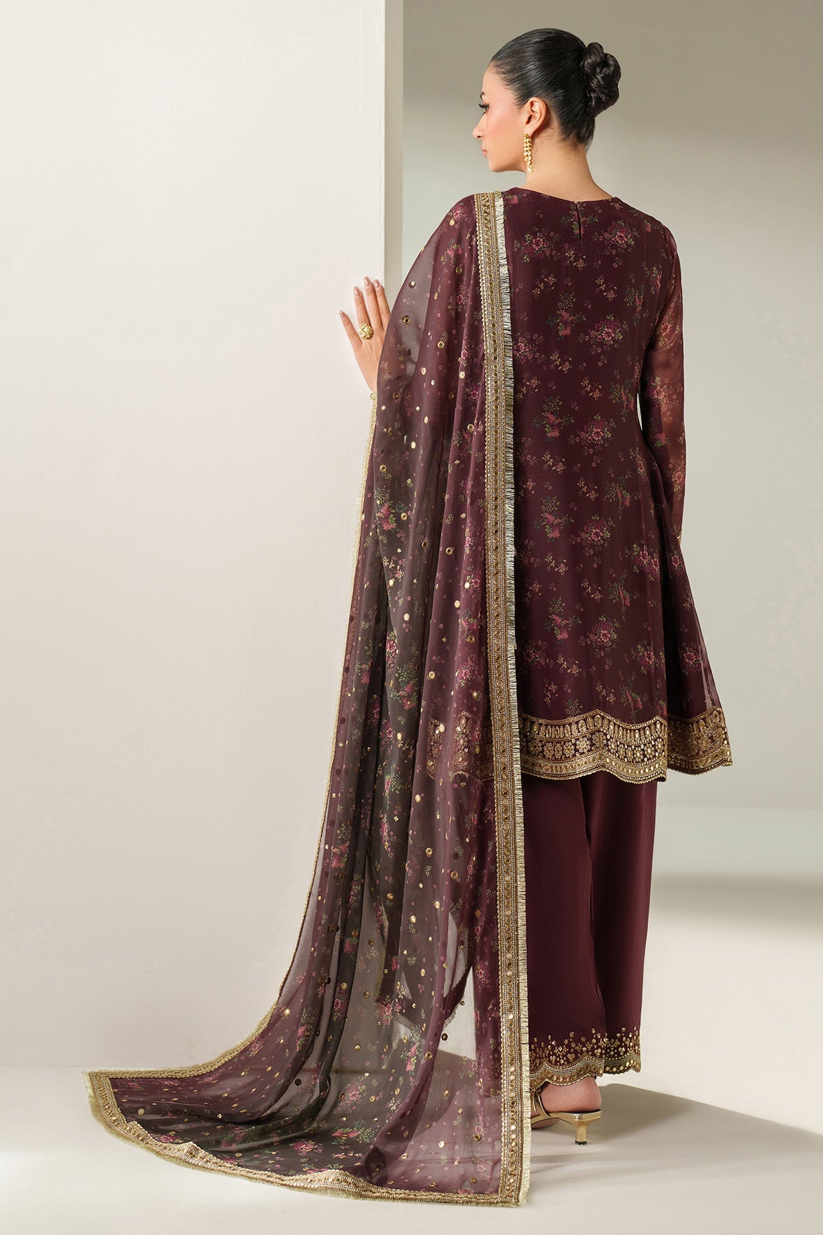 JAZMIN EMBROIDERED CHIFFON UC-3096