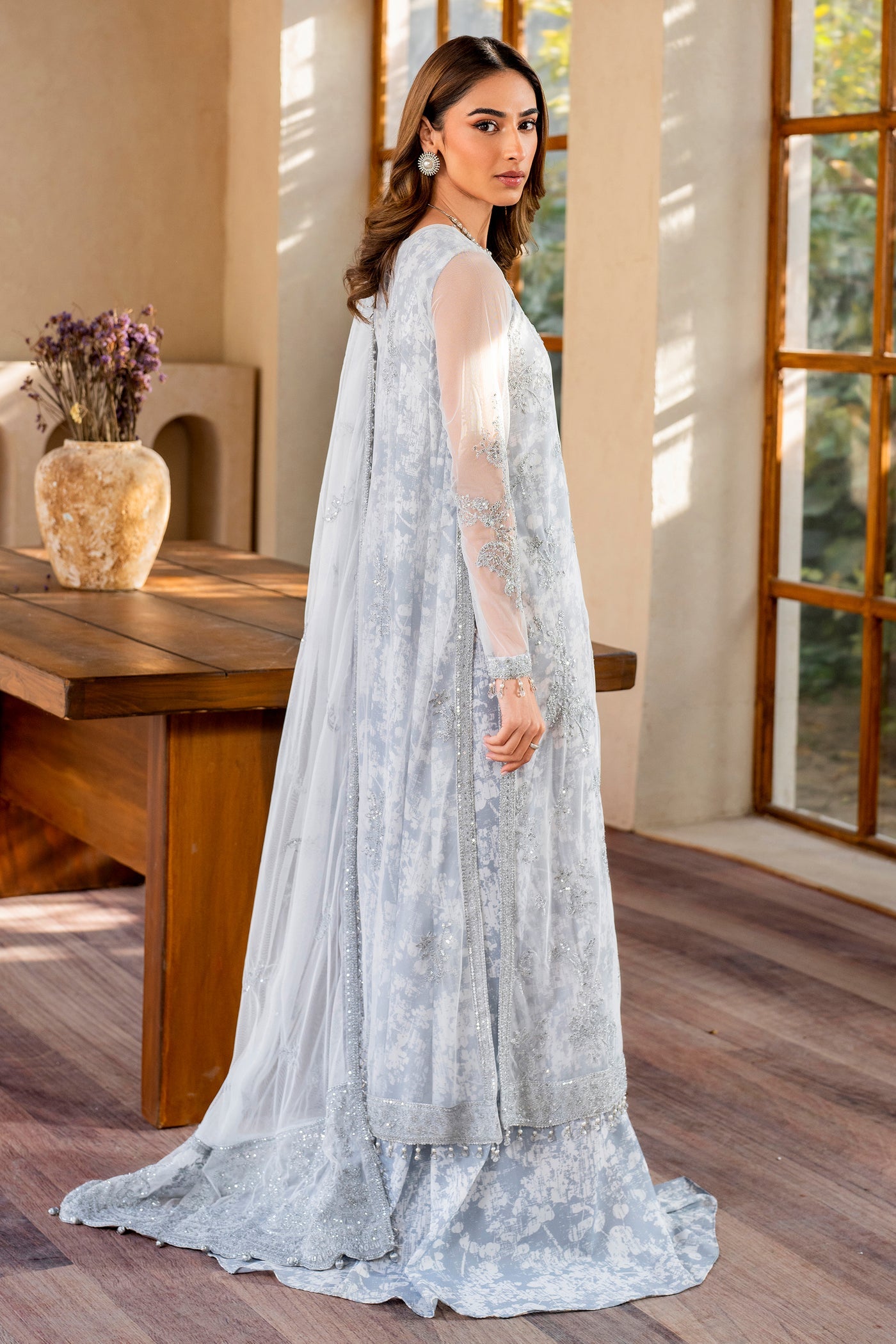 Zarif Embroidered Raw Silk Unstitched 3Pc Suit STELLA