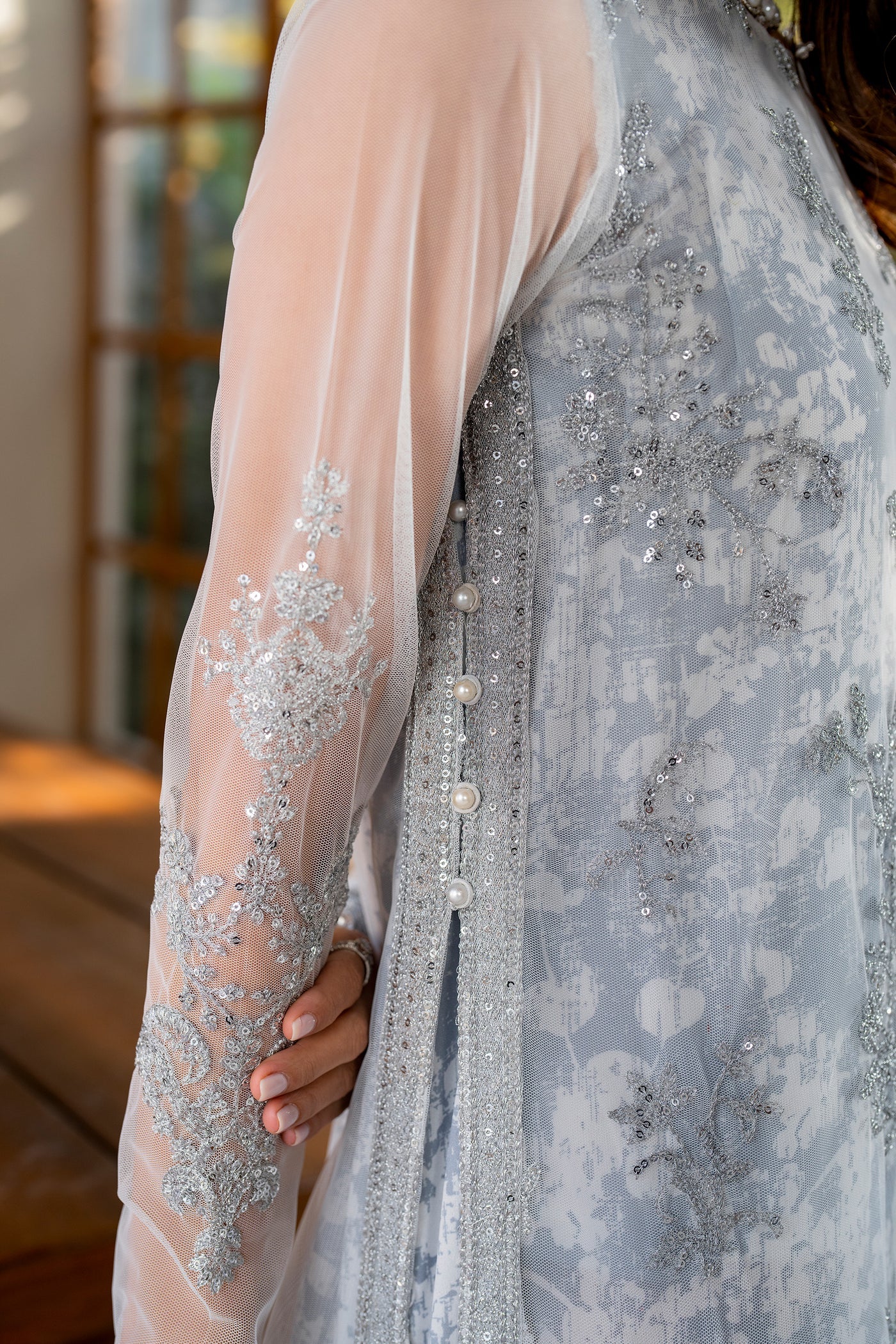 Zarif Embroidered Raw Silk Unstitched 3Pc Suit STELLA