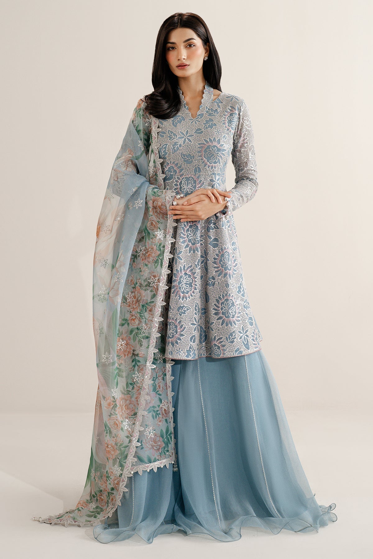 JAZMIN EMBROIDERED CHIFFON UC-3075