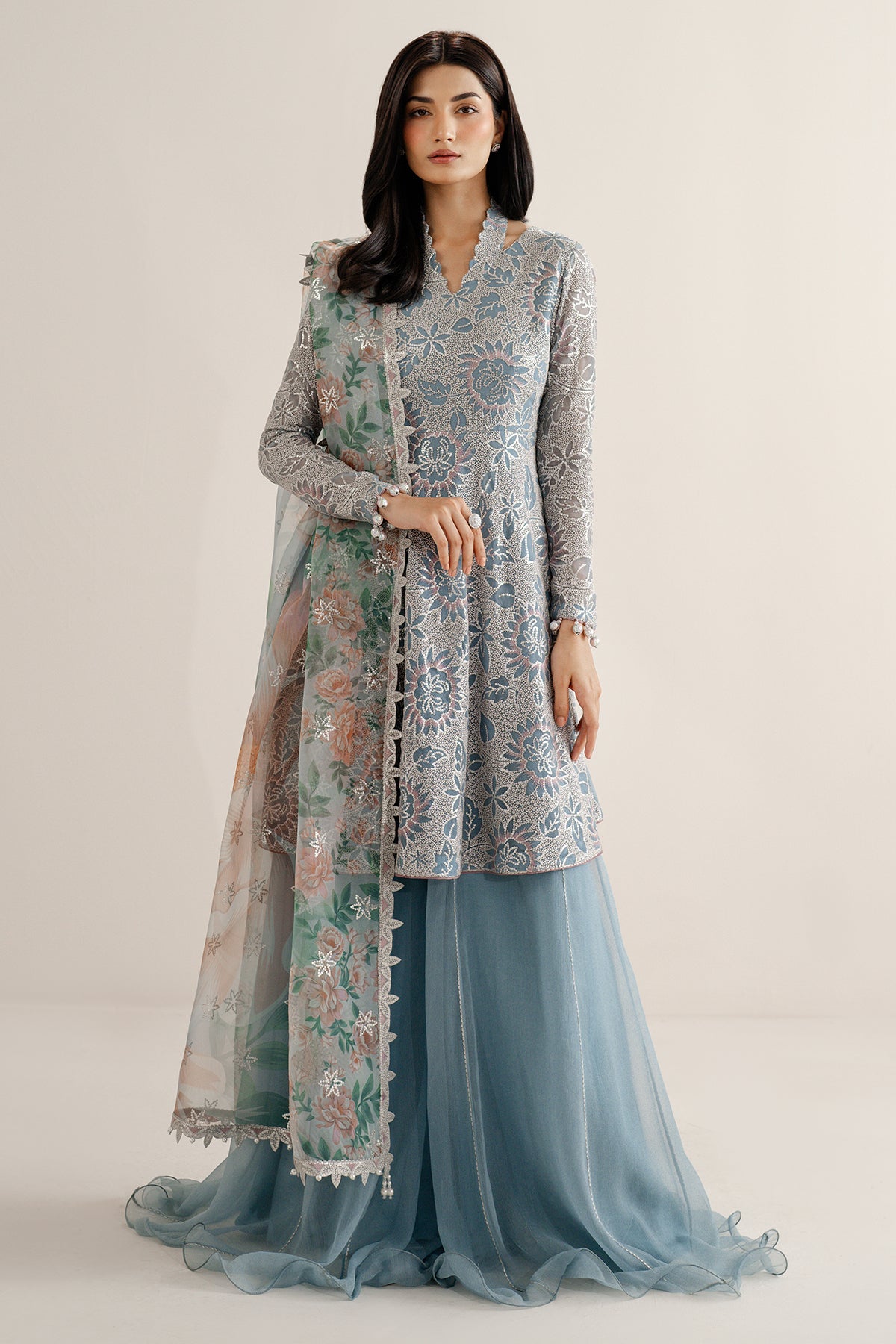 JAZMIN EMBROIDERED CHIFFON UC-3075