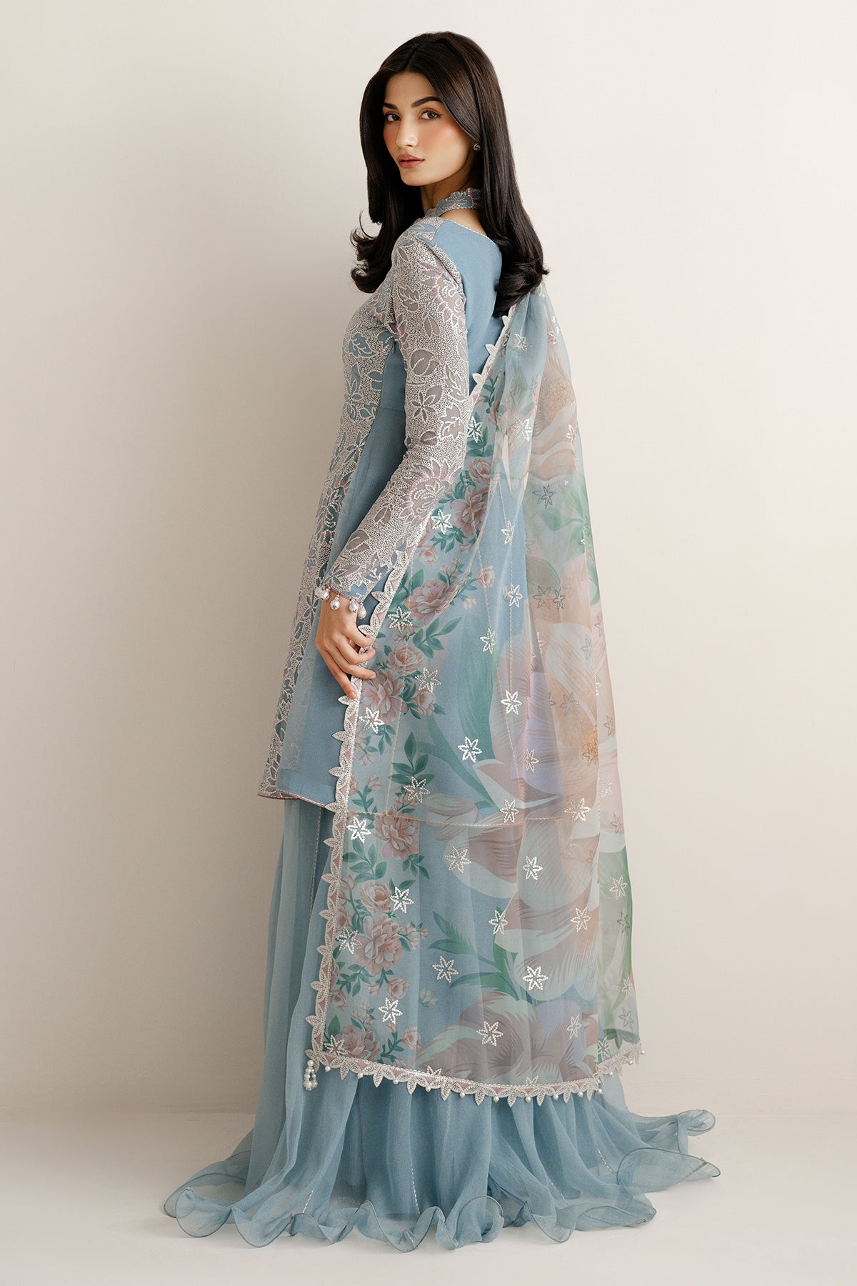 JAZMIN EMBROIDERED CHIFFON UC-3075