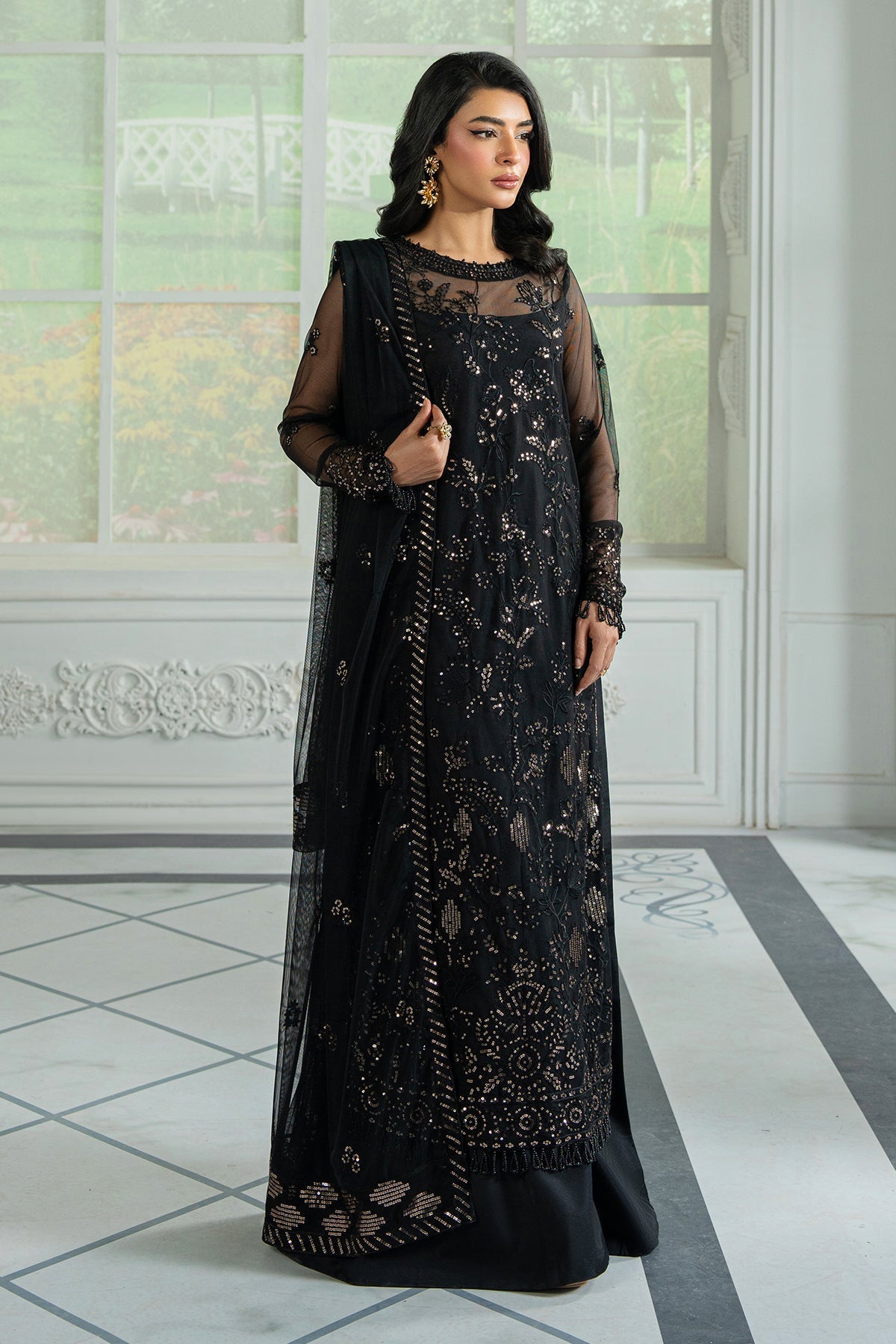 Zarif Embroidered Raw Silk Unstitched 3Pc Suit ZRI-05 BEYZA