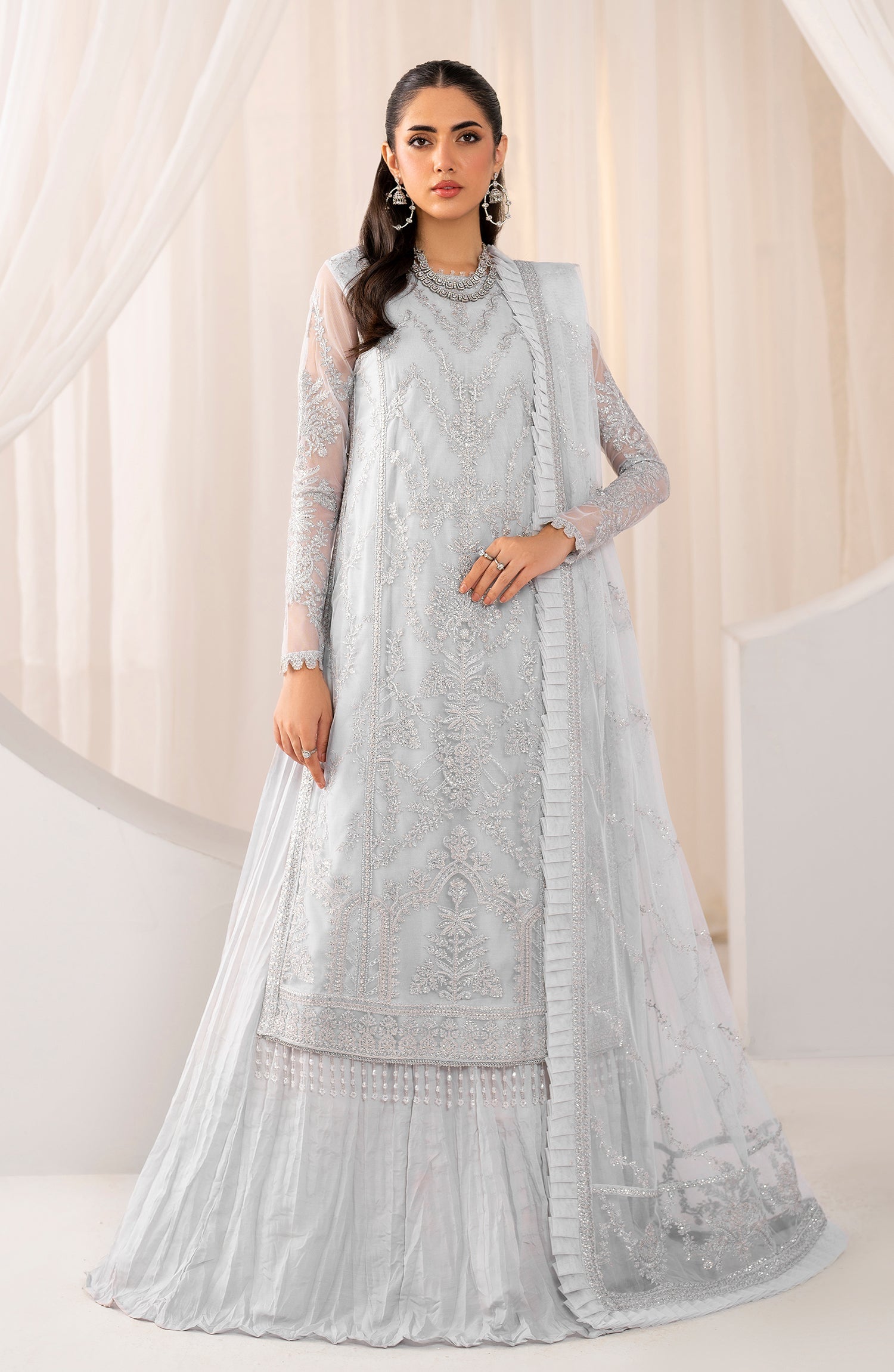 Zarif Embroidered Raw Silk Unstitched 3Pc Suit ZMU 03 DARIA