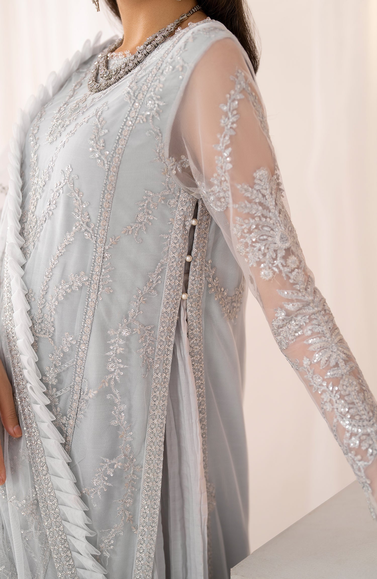 Zarif Embroidered Raw Silk Unstitched 3Pc Suit ZMU 03 DARIA