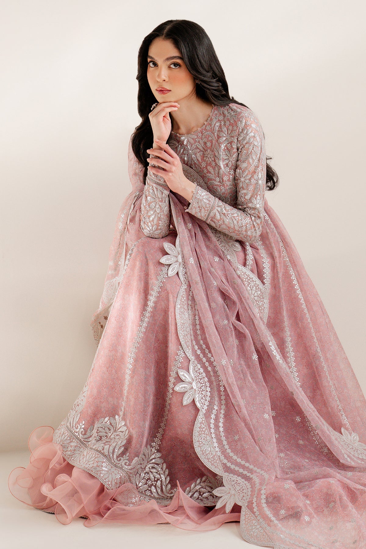 JAZMIN EMBROIDERED CHIFFON UC-3079
