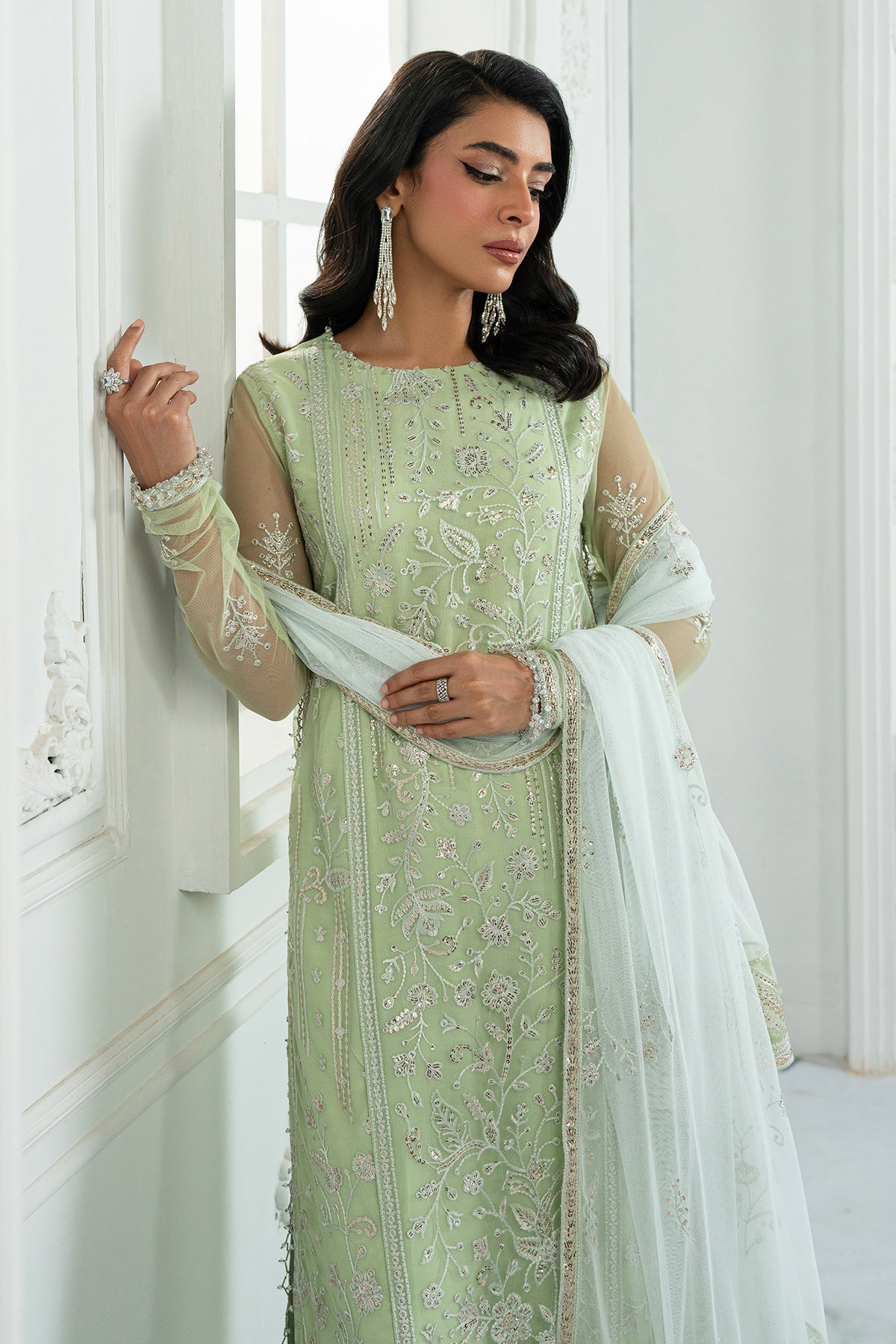 Zarif Embroidered Raw Silk Unstitched 3Pc Suit ZRI-04 YASMIN