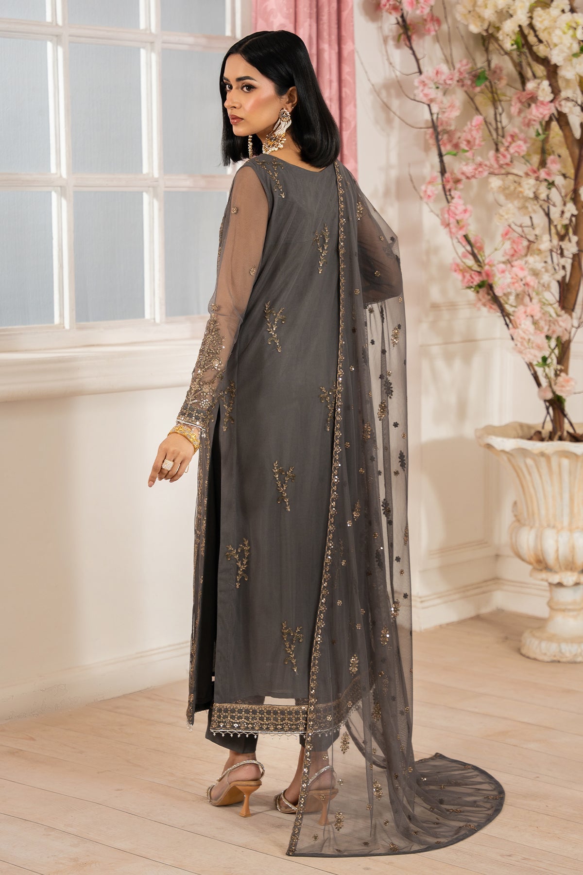 Zarif Embroidered Raw Silk Unstitched 3Pc Suit Z-04 SORAYA