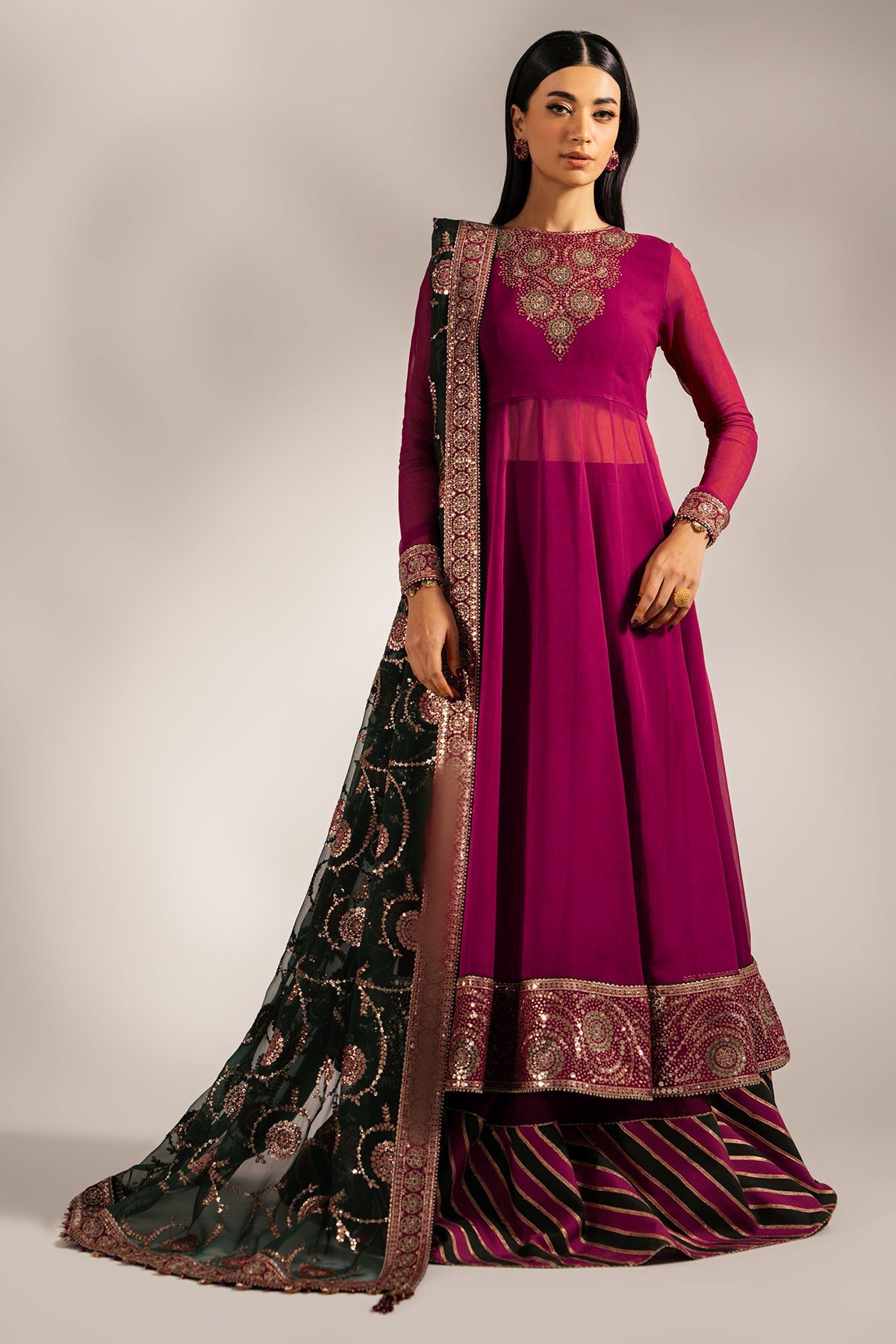 JAZMIN EMBROIDERED CHIFFON UC-3074