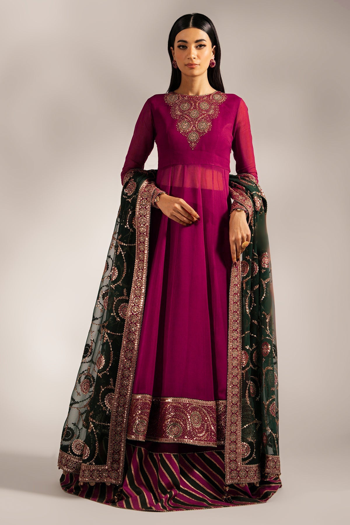 JAZMIN EMBROIDERED CHIFFON UC-3074