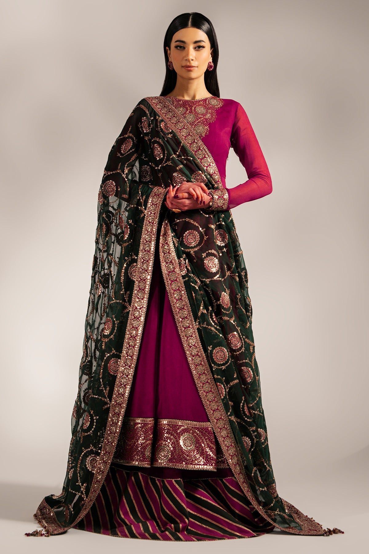 JAZMIN EMBROIDERED CHIFFON UC-3074