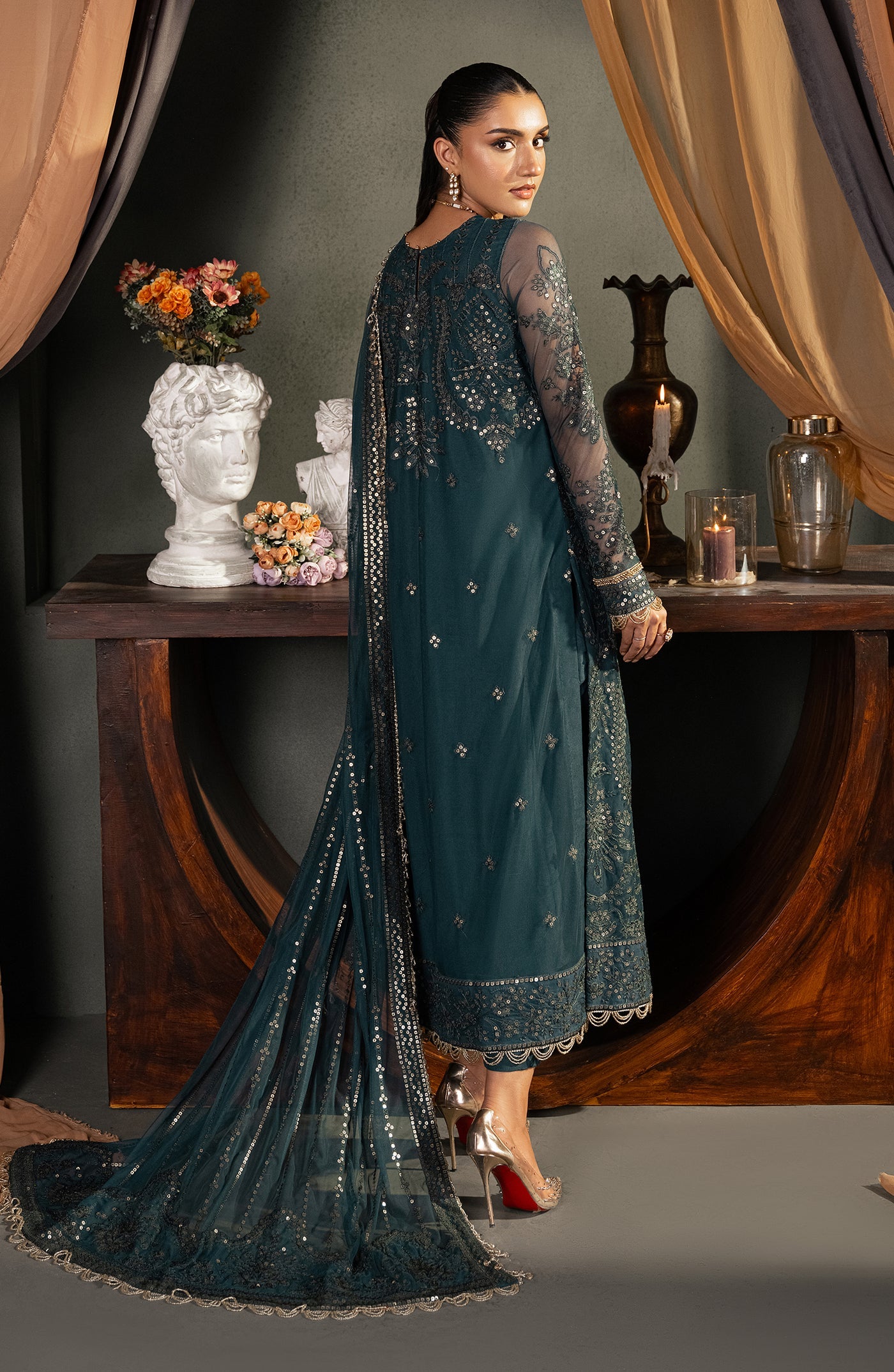 Zarif Embroidered Raw Silk Unstitched 3Pc Suit ZRW 03 ADELINE