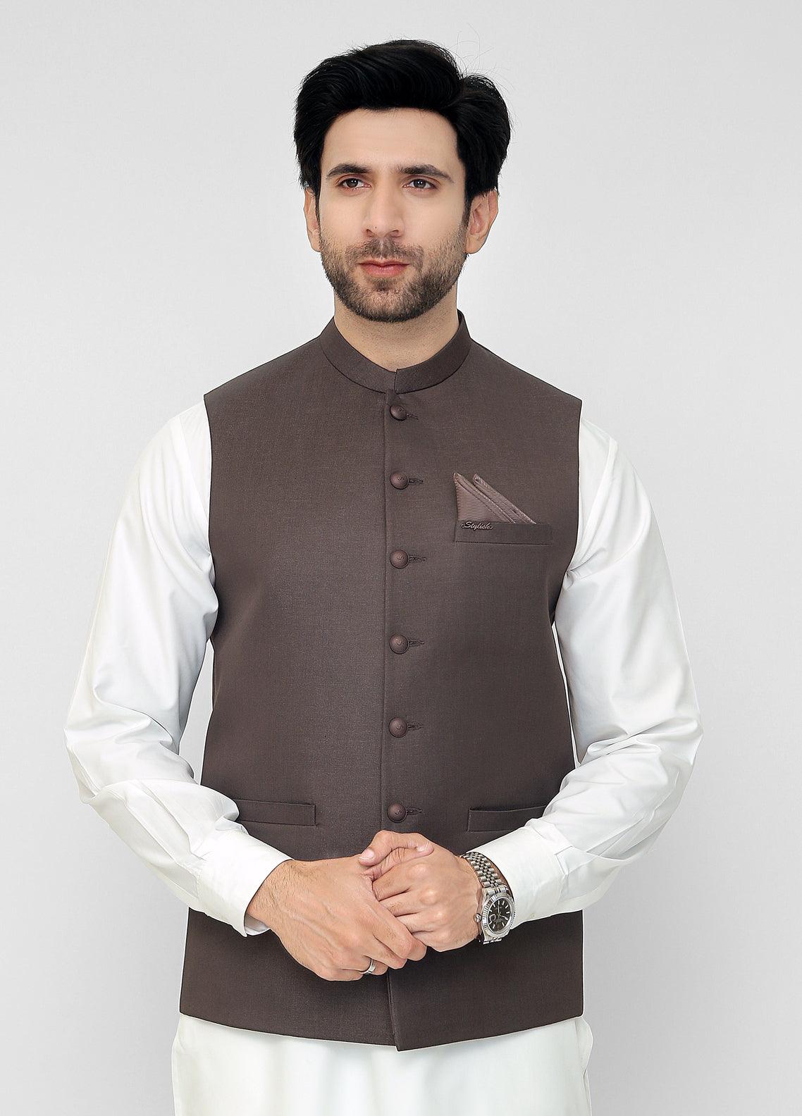 Dark Brown Men's Waistcoat