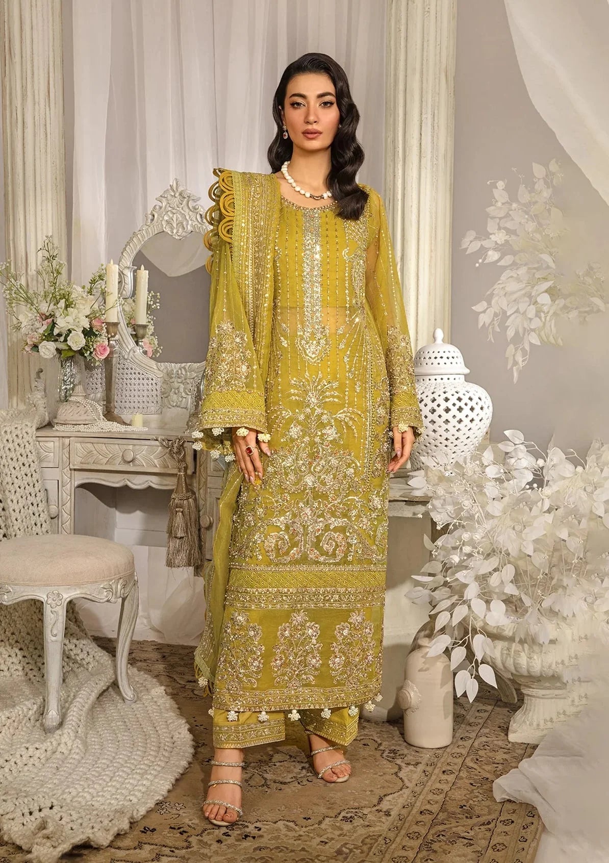 ELAF Premium Evara Embroidered Organza Unstitched 3Pc