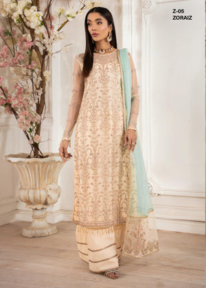 Zarif Embroidered Raw Silk Unstitched 3Pc Suit Z-05 ZORAIZ