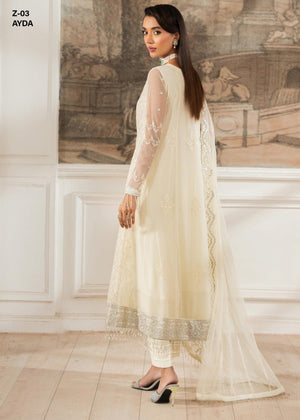 Zarif Embroidered Raw Silk Unstitched 3Pc Suit Z-03 AYDA
