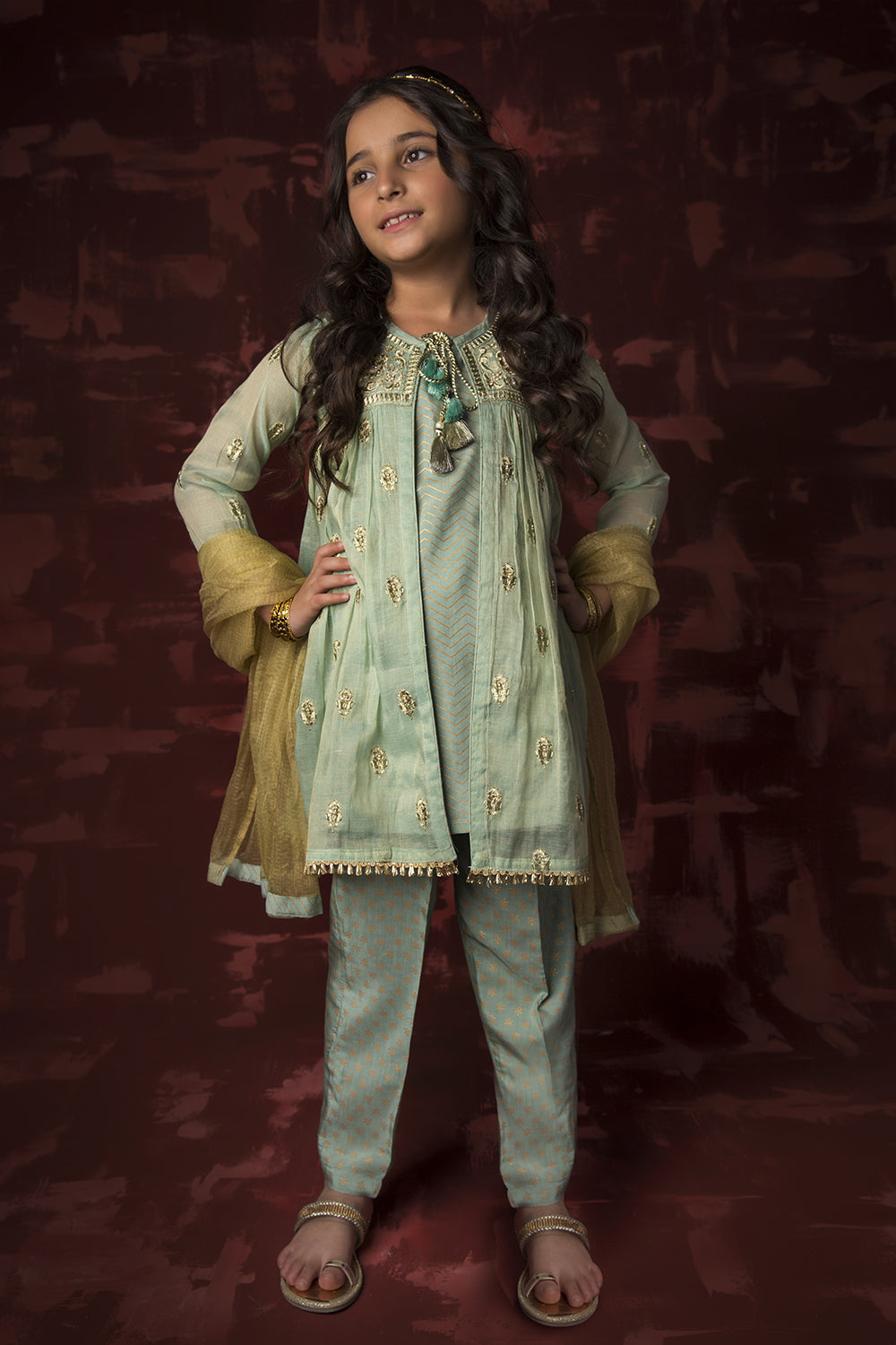 Senorita  | Green & Gold | Formal 3 Piece Suit |