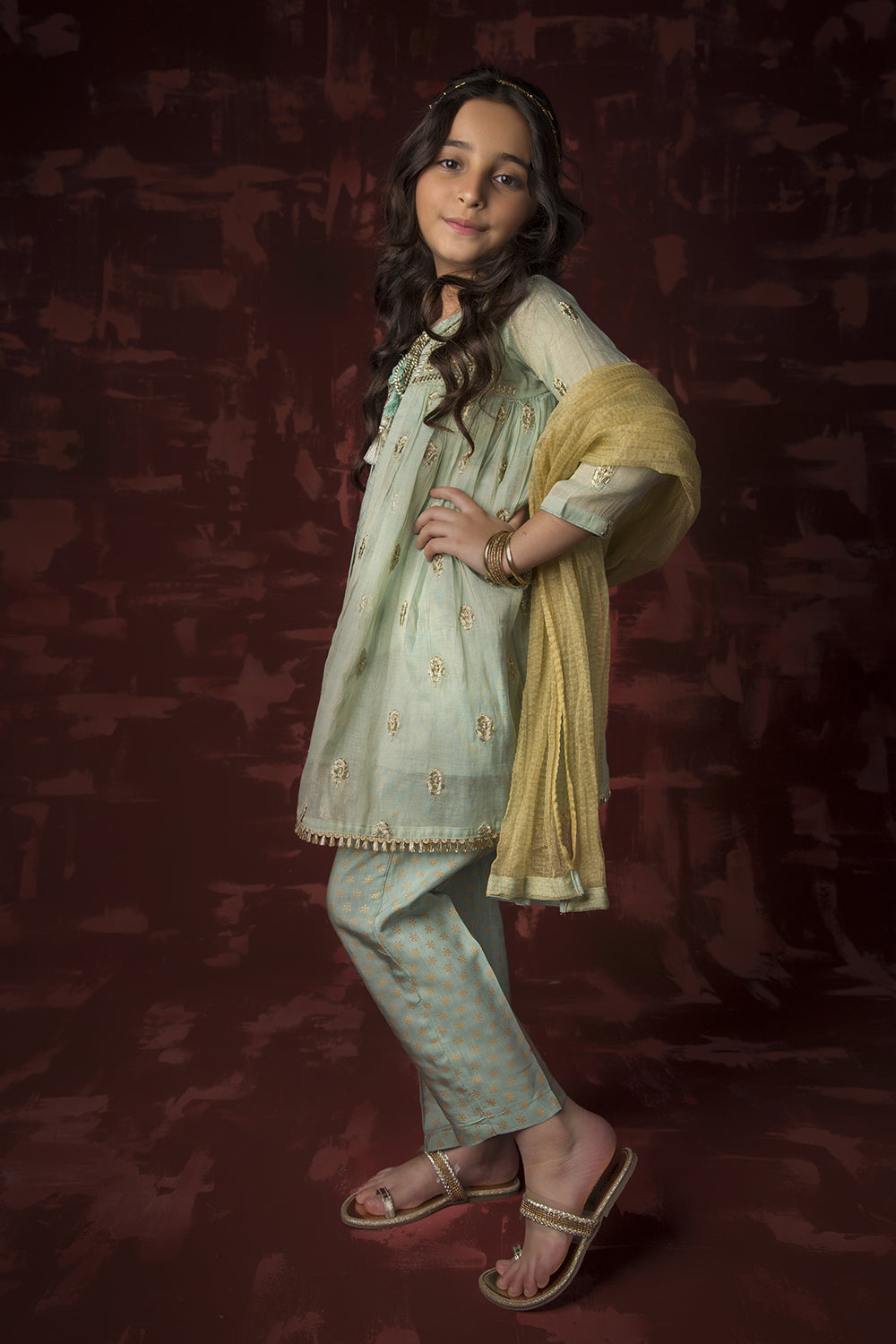 Senorita  | Green & Gold | Formal 3 Piece Suit |