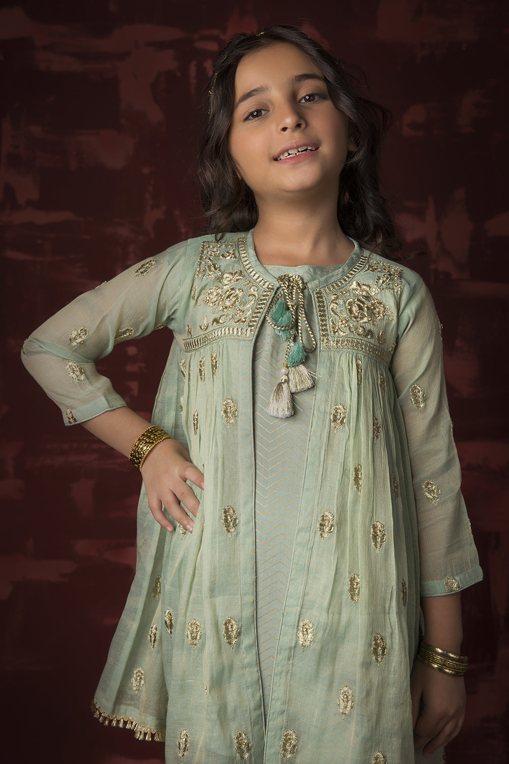 Senorita  | Green & Gold | Formal 3 Piece Suit |