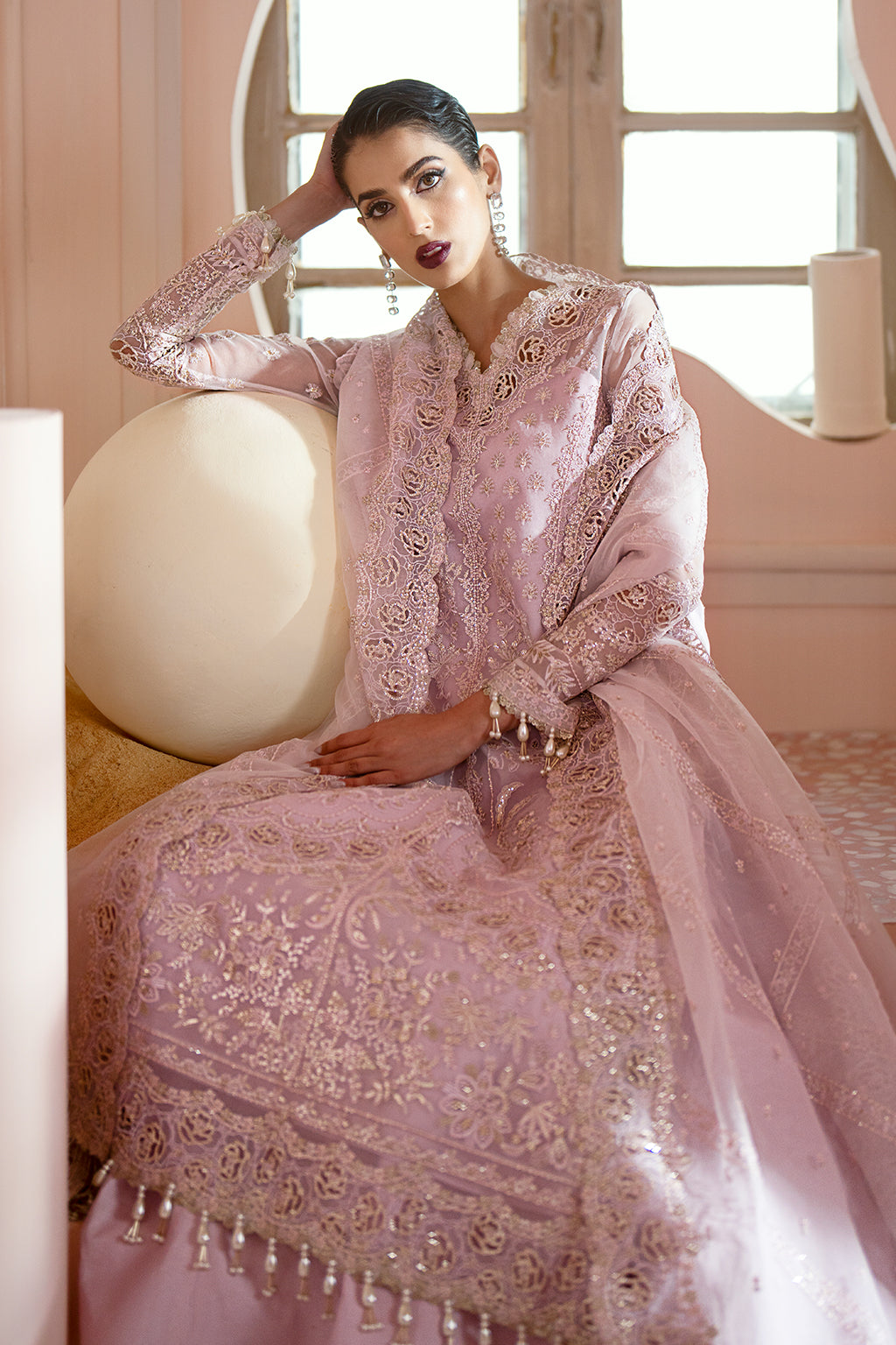 Ayzel CORA Luminara Embroidered Organza