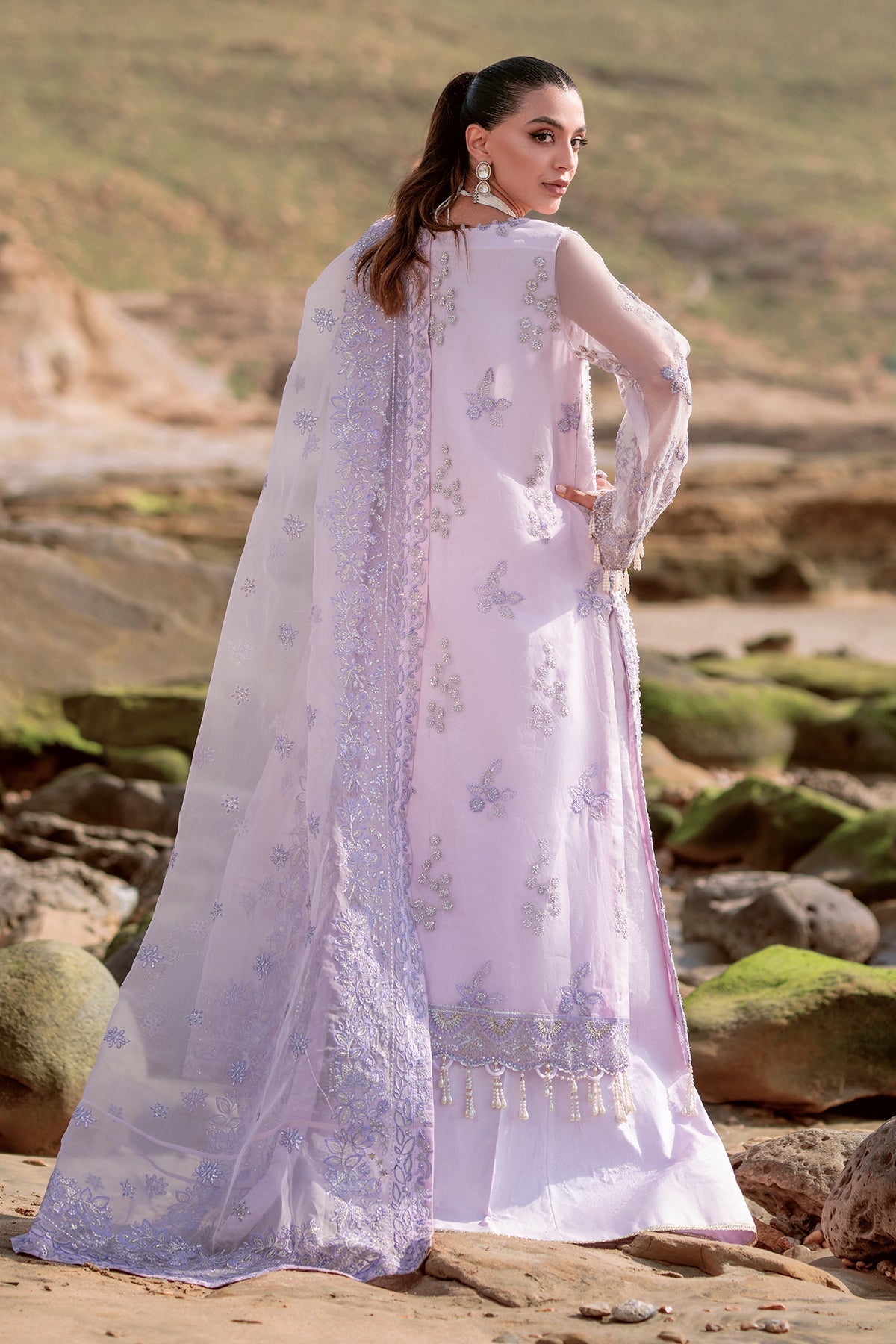 Kamari By Emaan Adeel Embroidered Organza Suit Unstitched 3 Piece Selina - Formal Collection