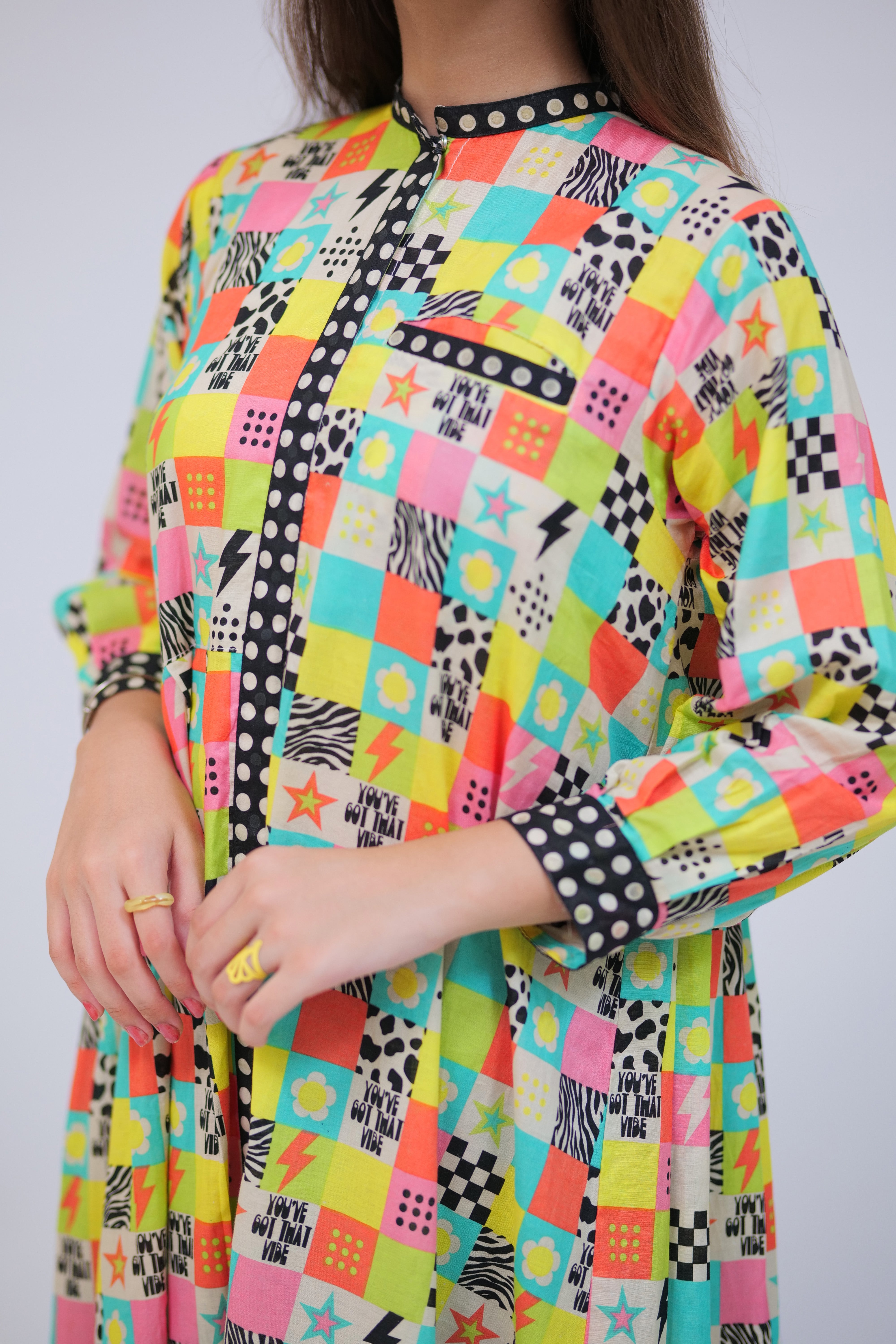 SN-02720 | Fawn & Multicolor | Casual Kurta | Cotton Lawn Printed