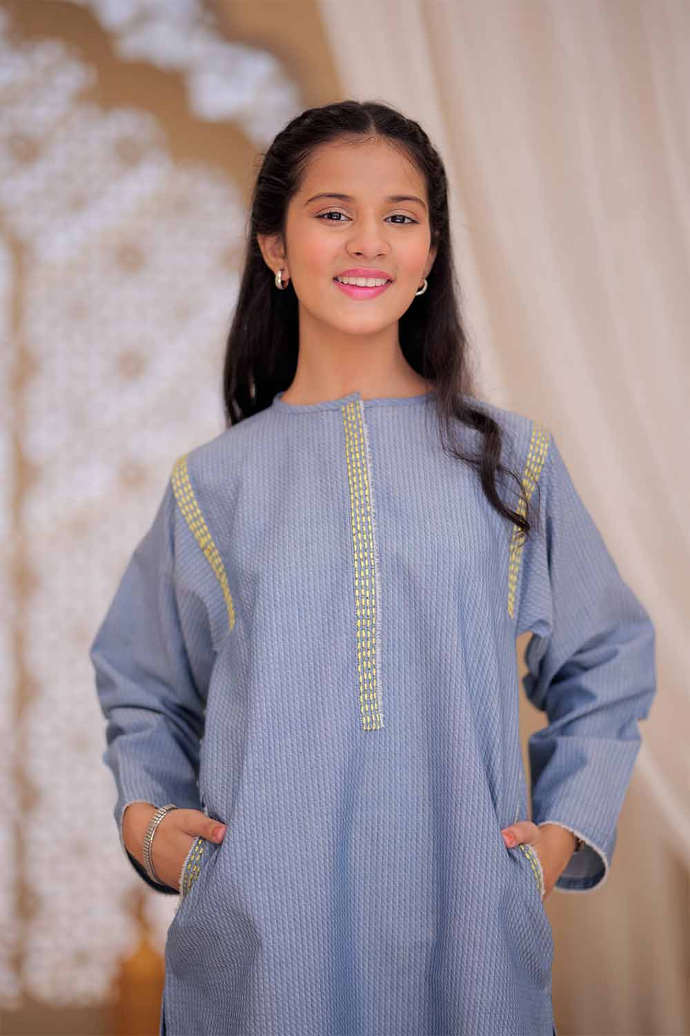 Senorita-| Blue | Casual 2 Piece Suit | Denim Dobby