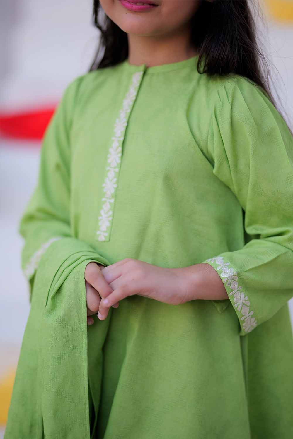 Senorita| P.Green | Casual 3 Piece Suit | Karandi Fabric