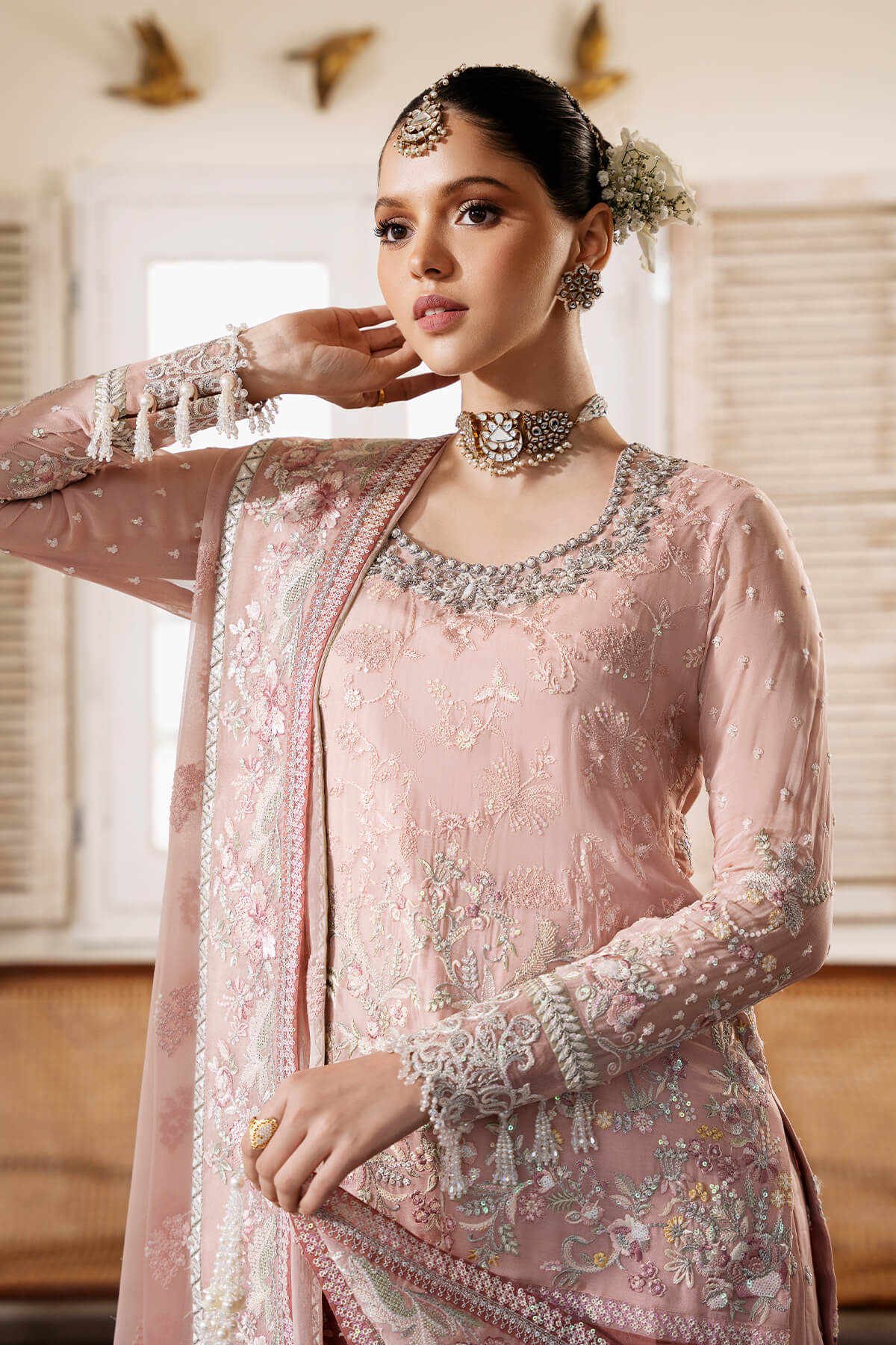 imrozia serene  Rosee unstitched 3pc Embroidered chiffon