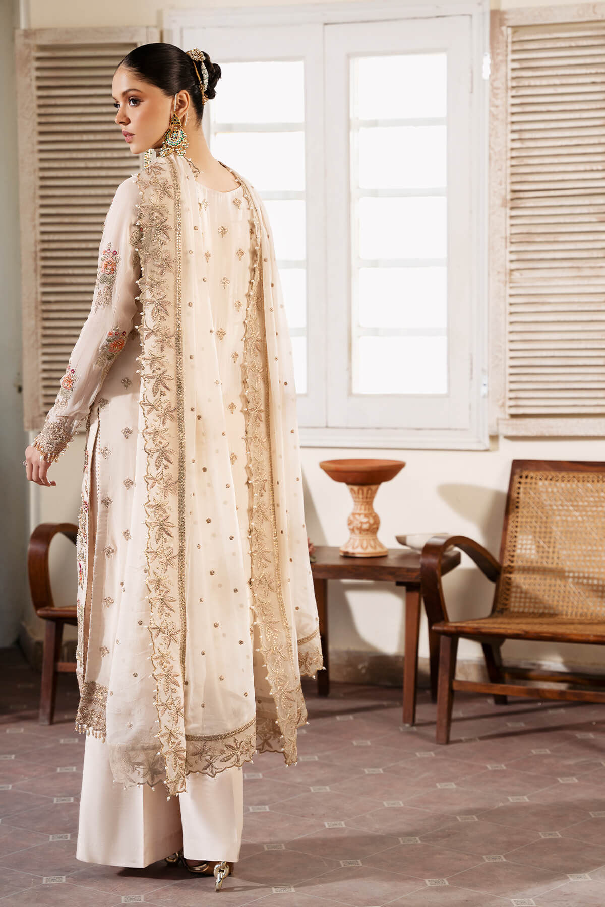 Serene Premium Perle unstitched 3pc suit Luxury Chiffon