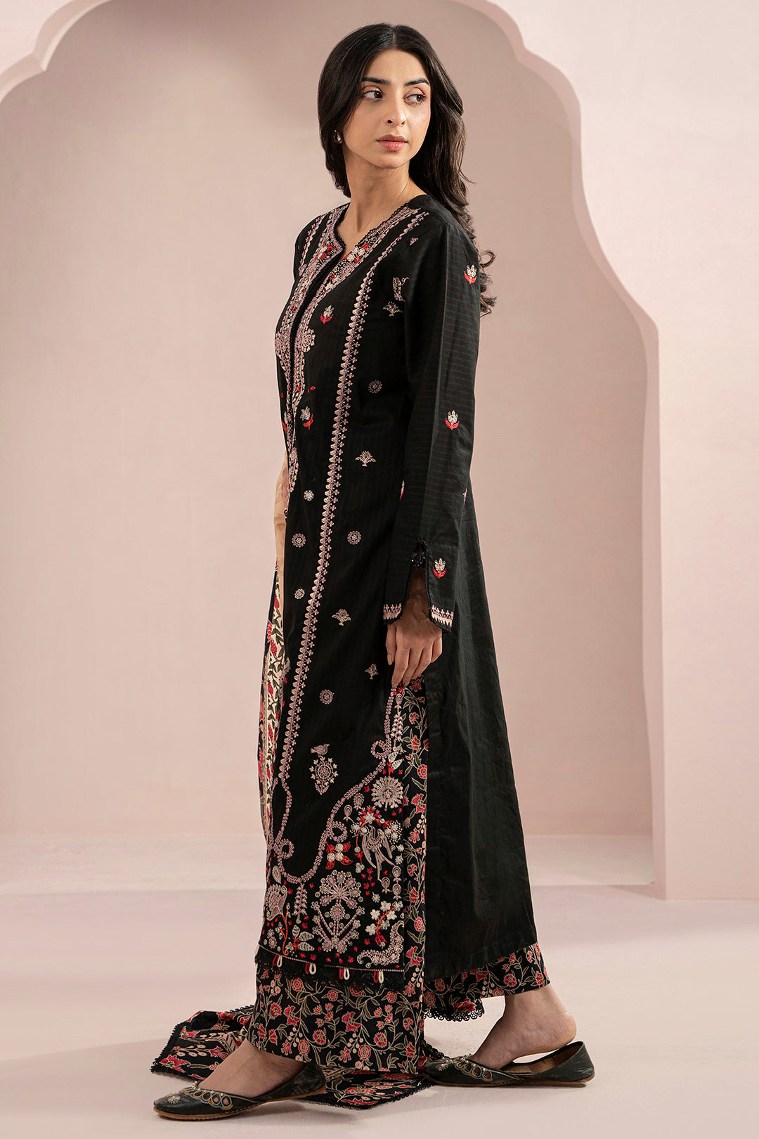 ZELLBURY Embroidered Shirt Shalwar Dupatta Cambric