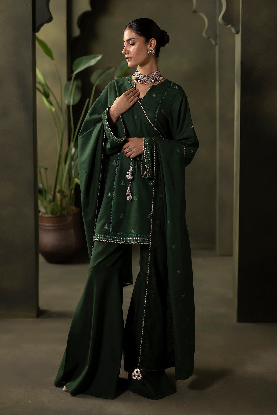 ZELLBURY Shirt Shalwar Dupatta KHADDAR