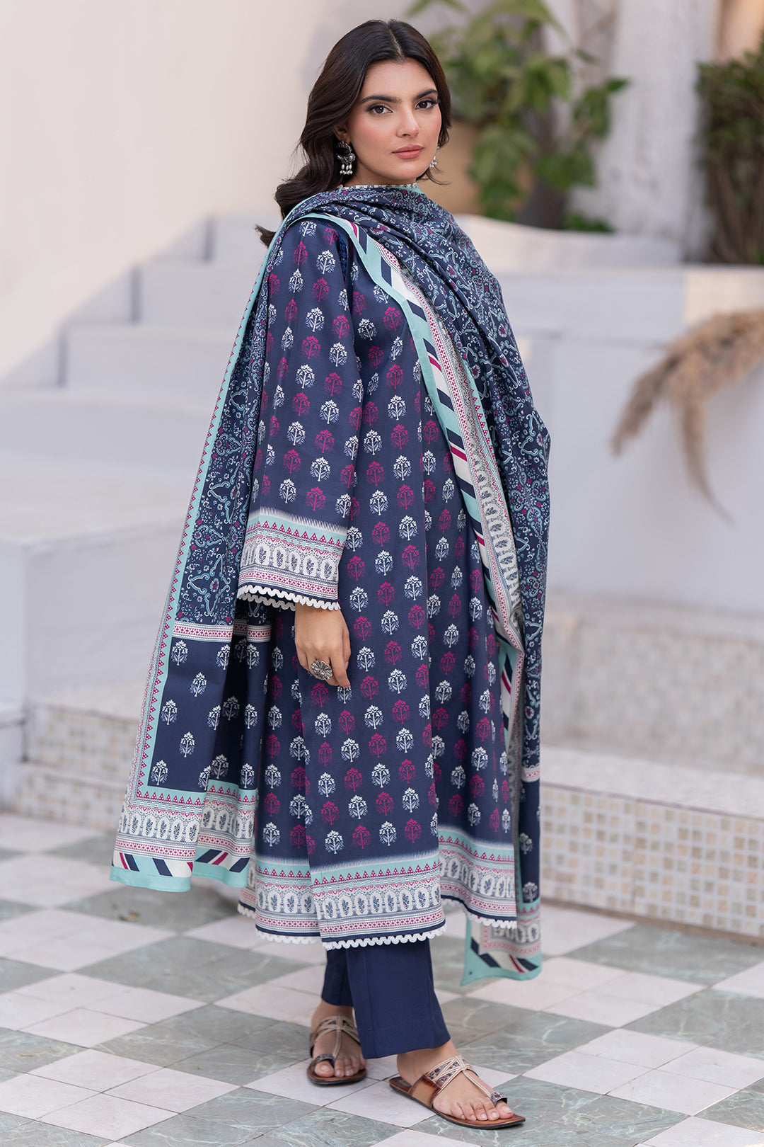 ZELLBURY Shirt Shalwar Dupatta Cotail 2PC