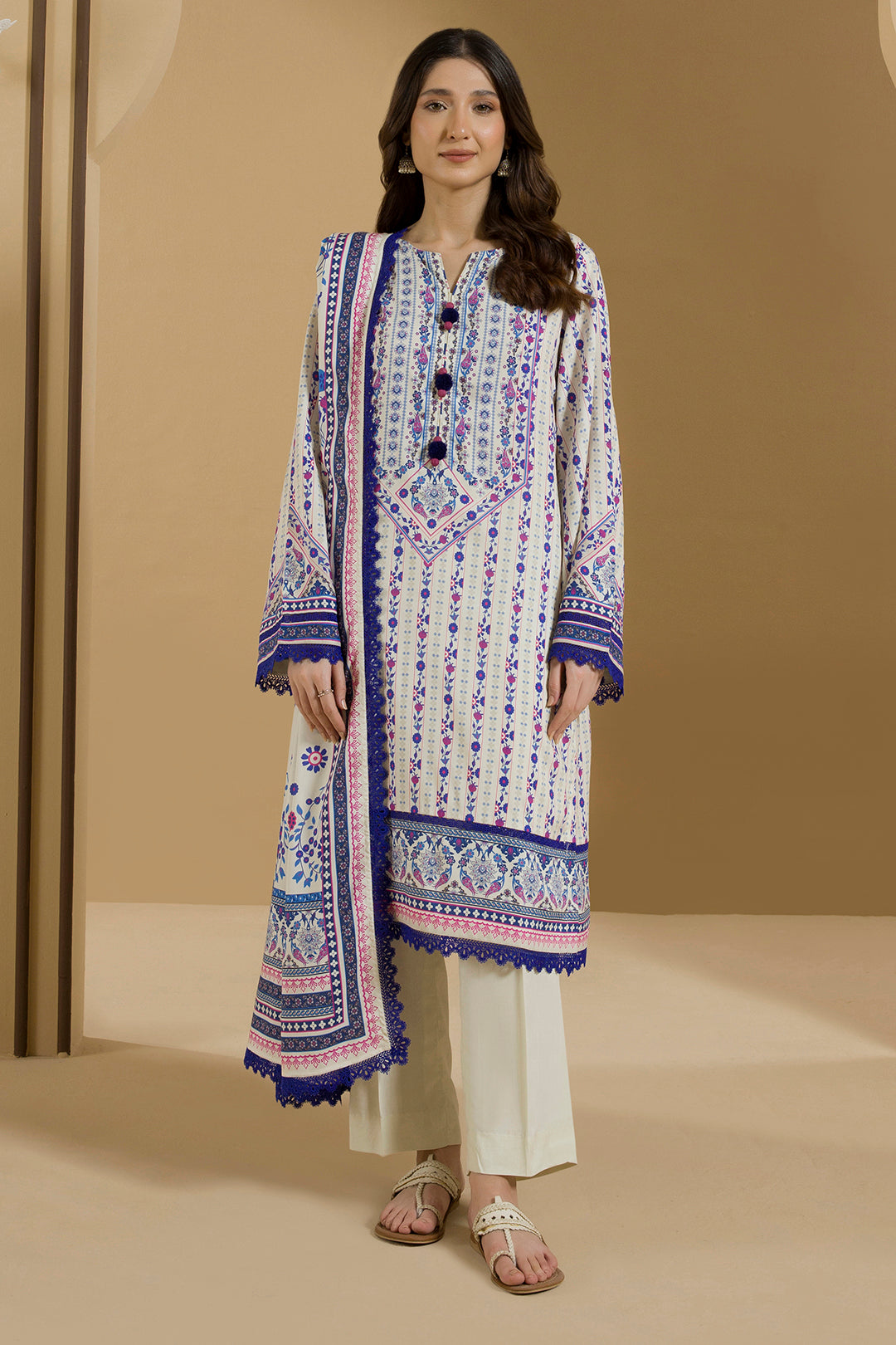 ZELLBURY Shirt Shalwar Dupatta Linen