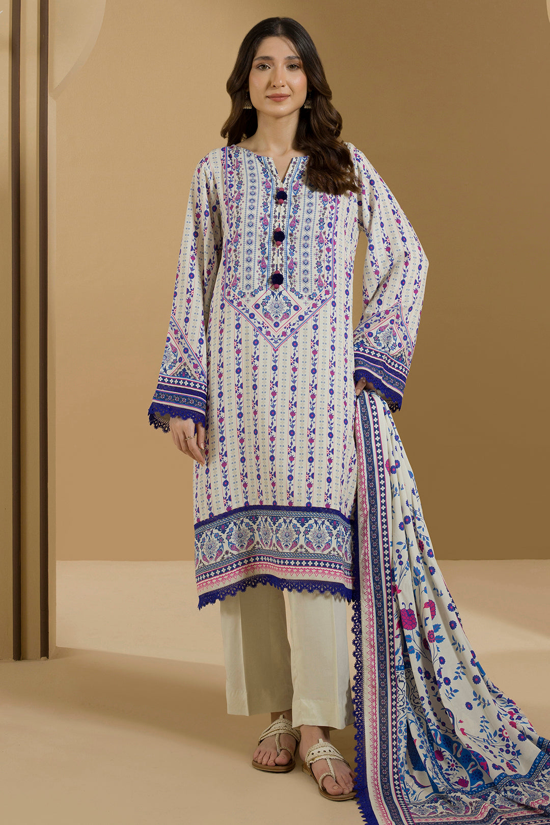 ZELLBURY Shirt Shalwar Dupatta Linen