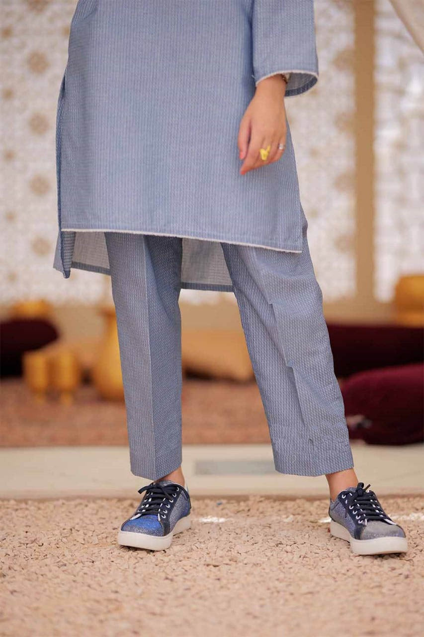 Senorita-| Blue | Casual 2 Piece Suit | Denim Dobby