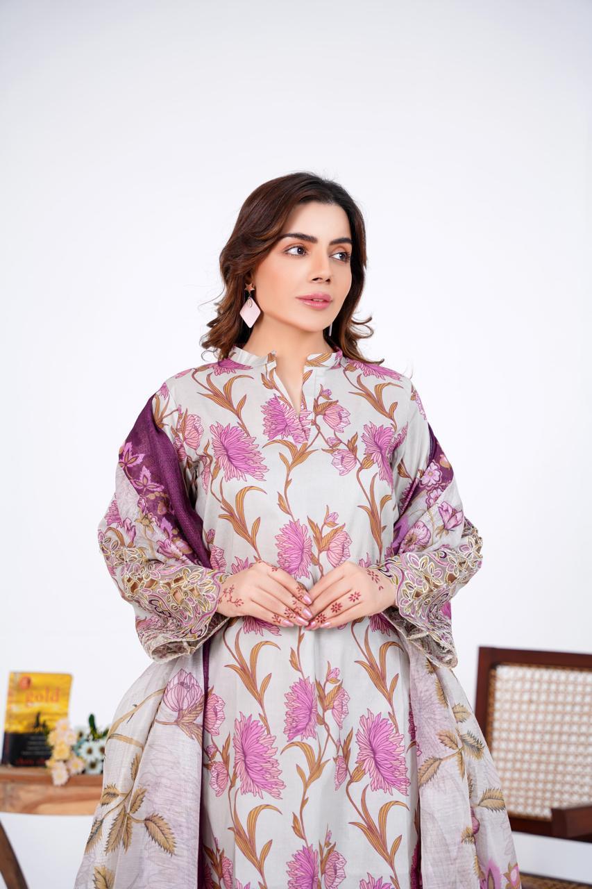 Zeenat Pret  3 PC Embroidered Dress