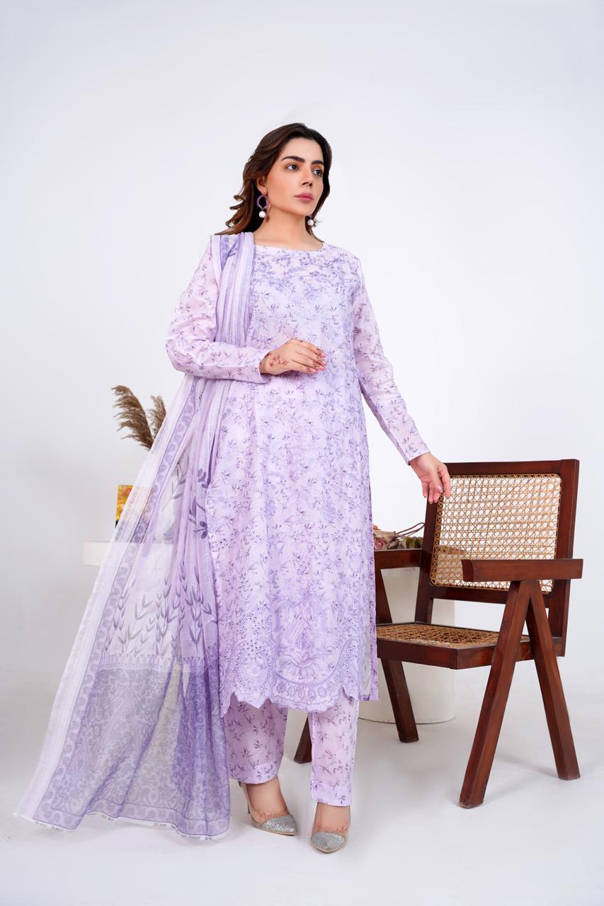 Zeenat Pret  3 PC Embroidered Dress
