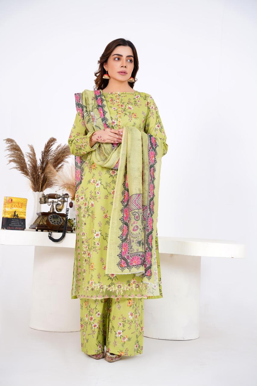 Zeenat Pret  3 PC Embroidered Dress