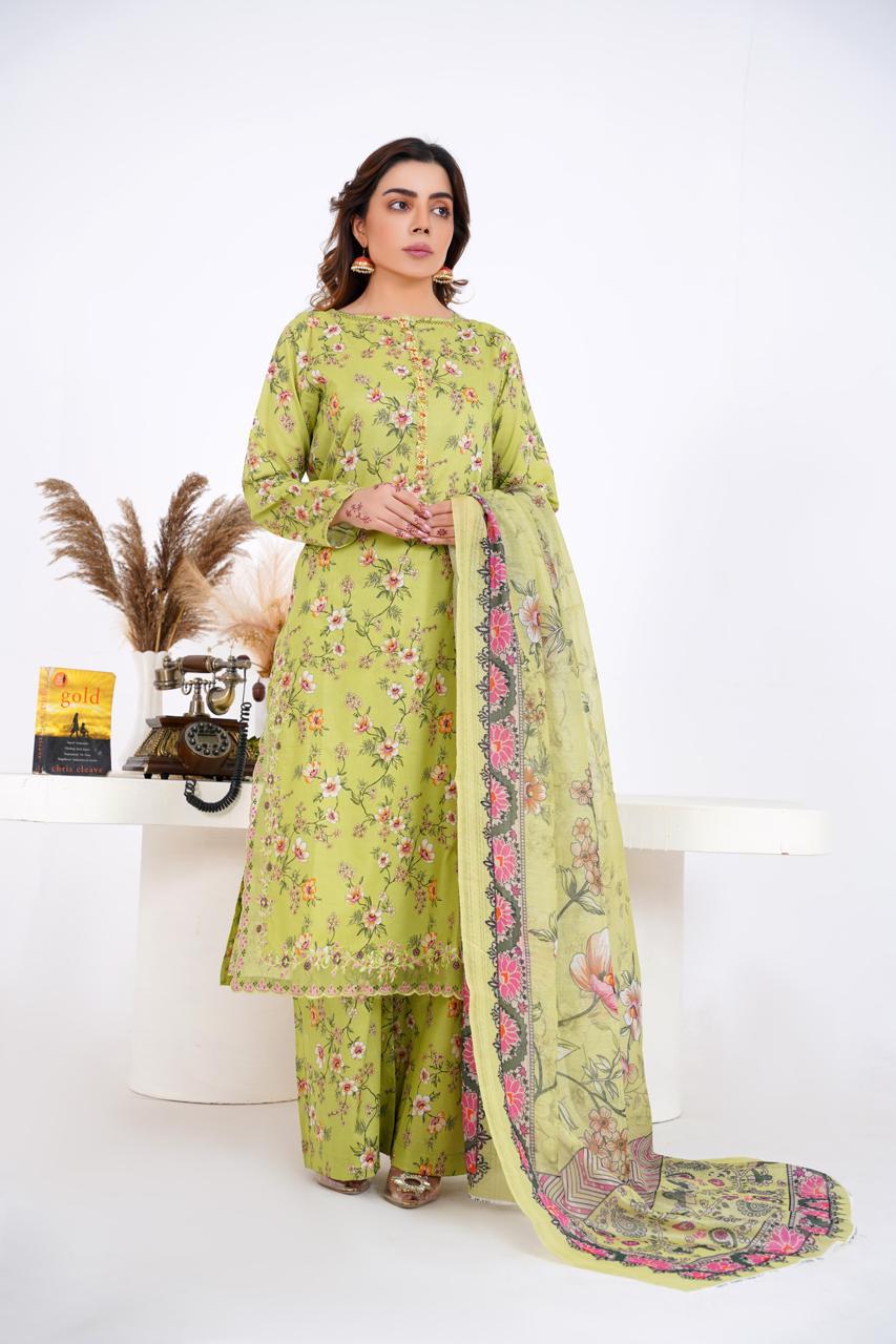 Zeenat Pret  3 PC Embroidered Dress