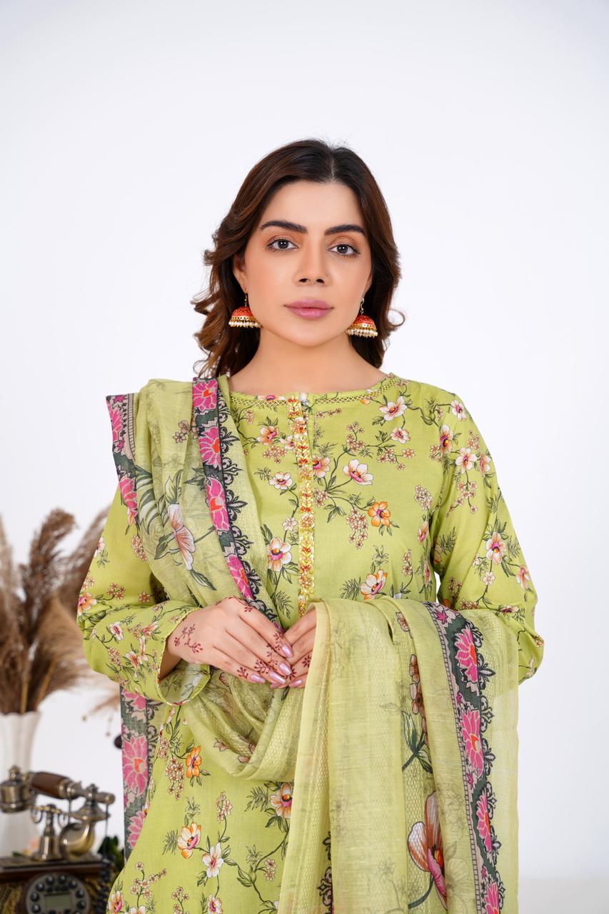 Zeenat Pret  3 PC Embroidered Dress