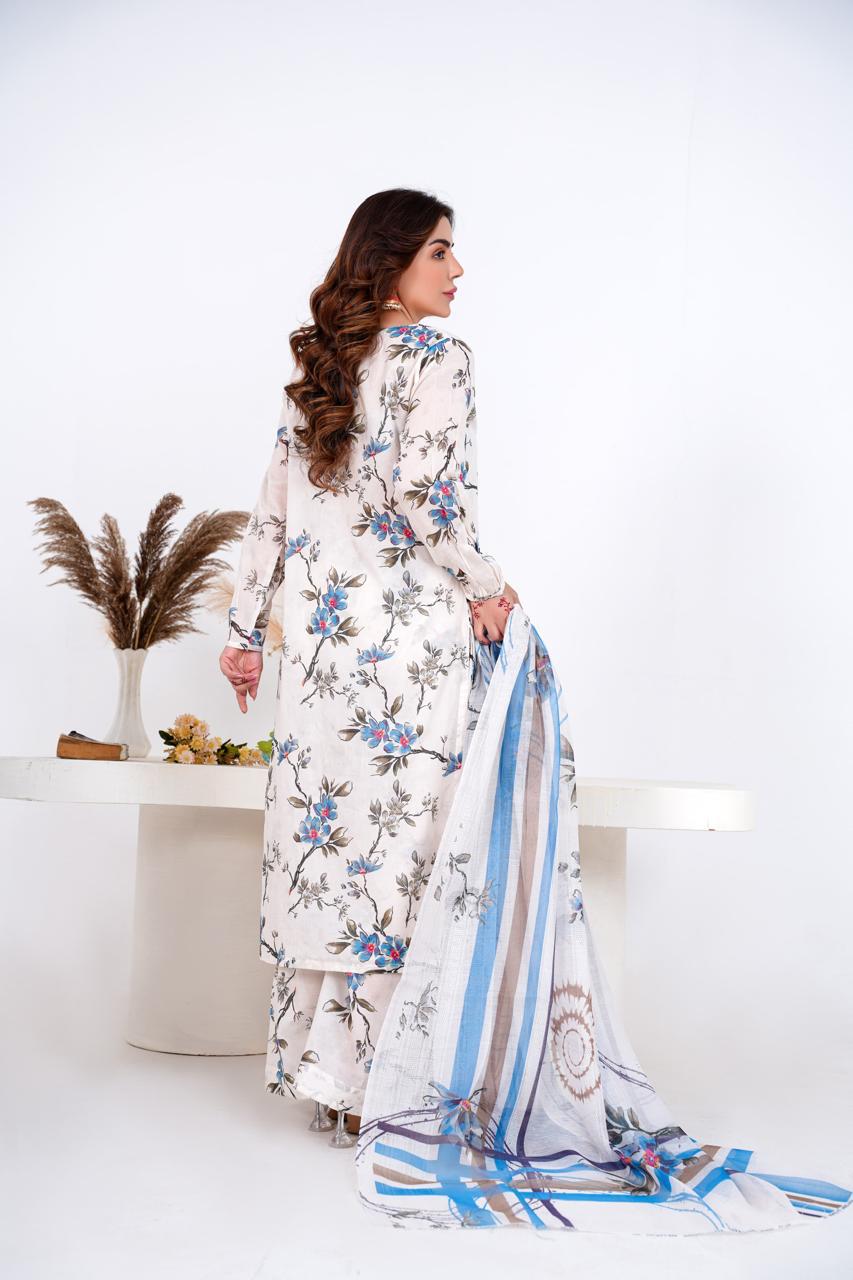 Zeenat Pret  3 PC Embroidered Dress
