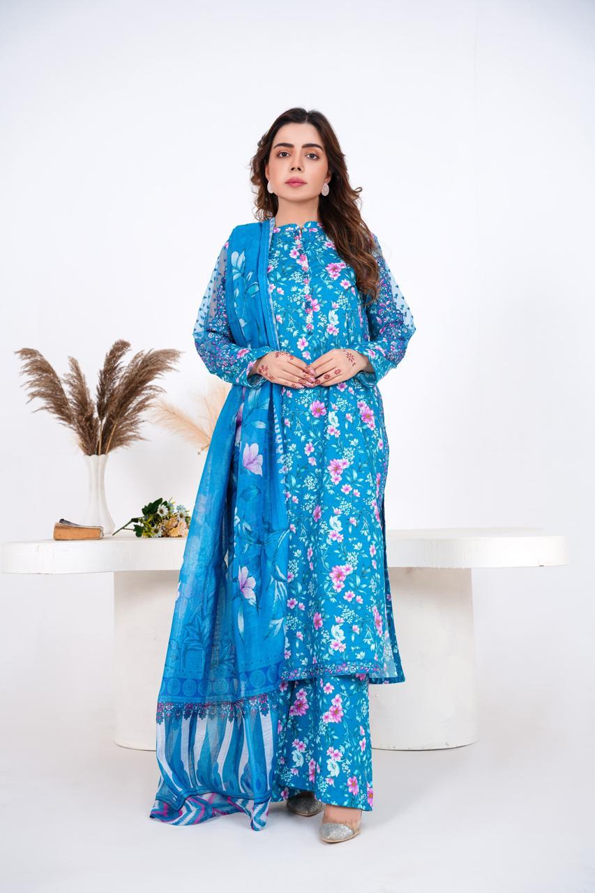 Zeenat Pret  3 PC Embroidered Dress