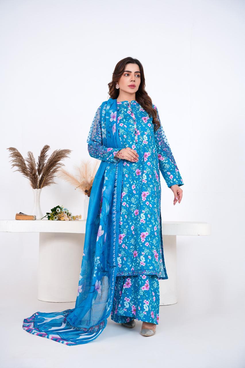 Zeenat Pret  3 PC Embroidered Dress