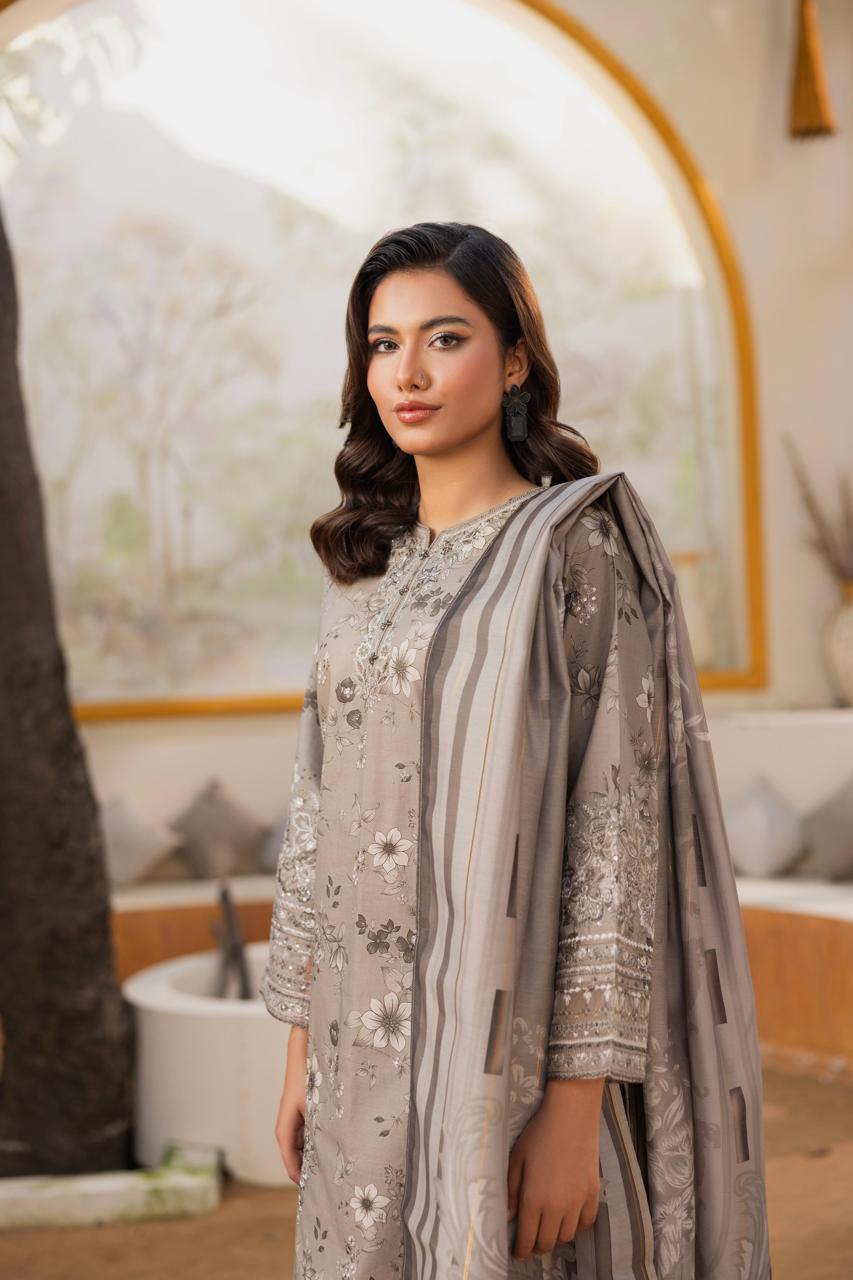 Zeenat Pret Raniya - 3 PC Printed Dress