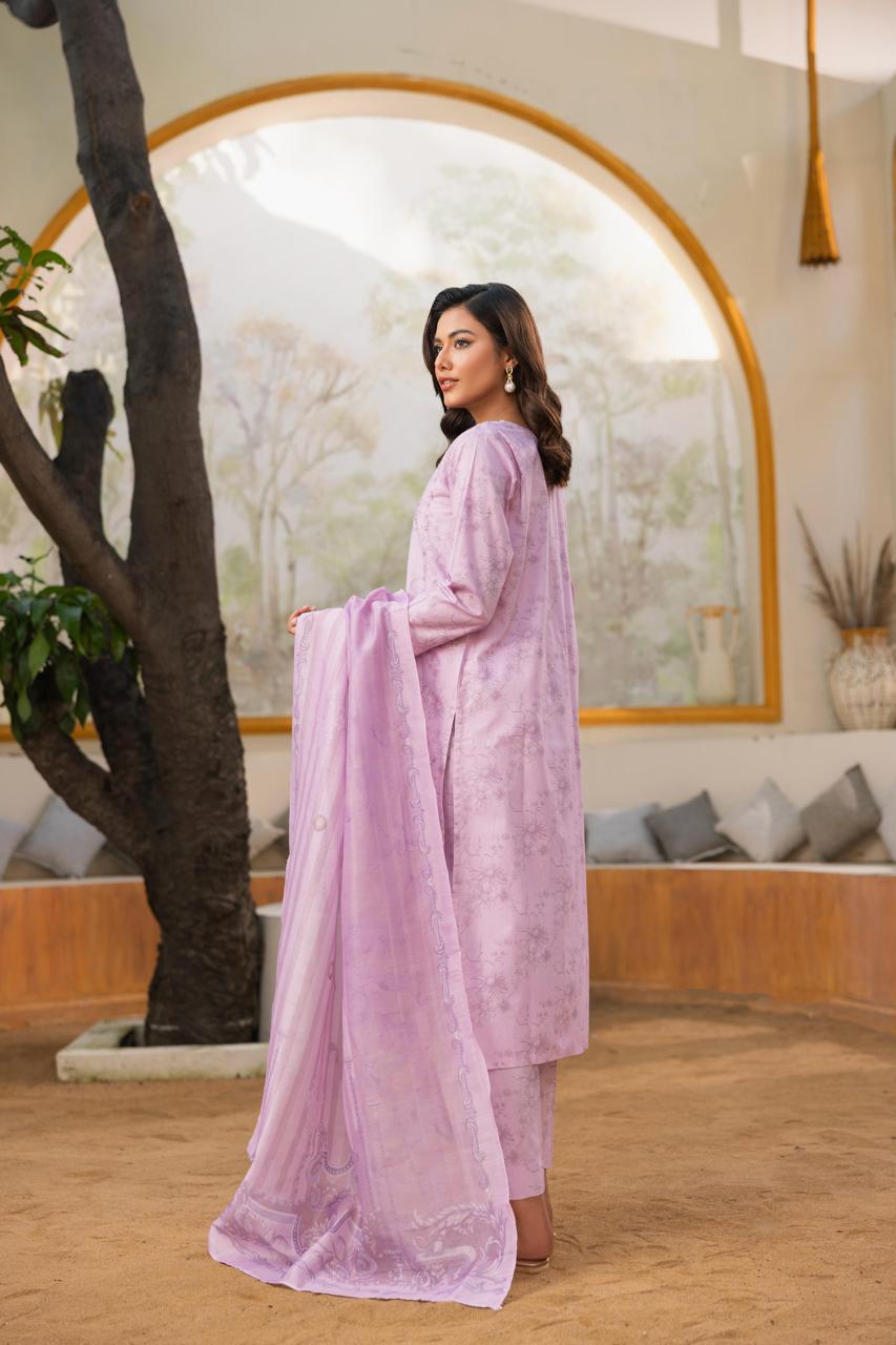 Zeenat Pret Raniya - 3 PC Printed Dress