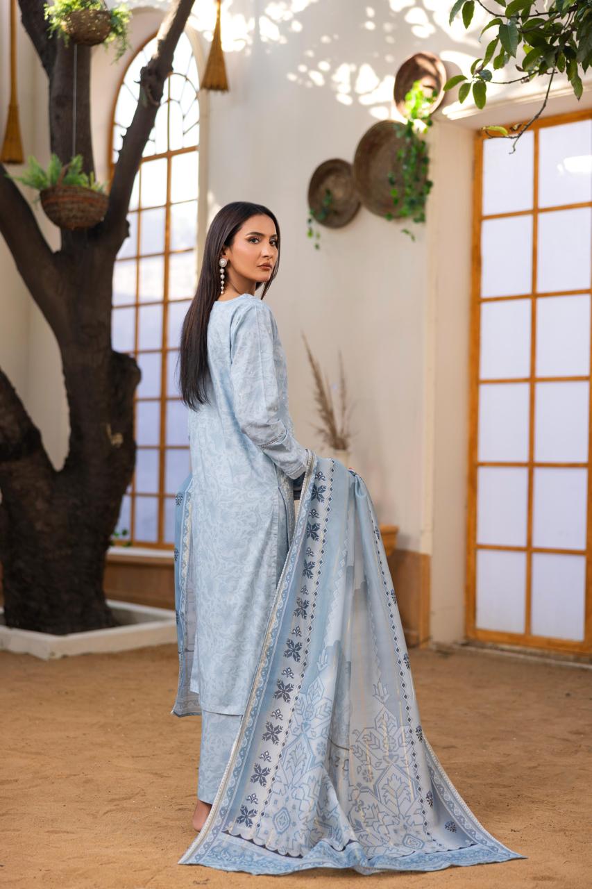 Zeenat Pret Raniya - 3 PC Printed Dress